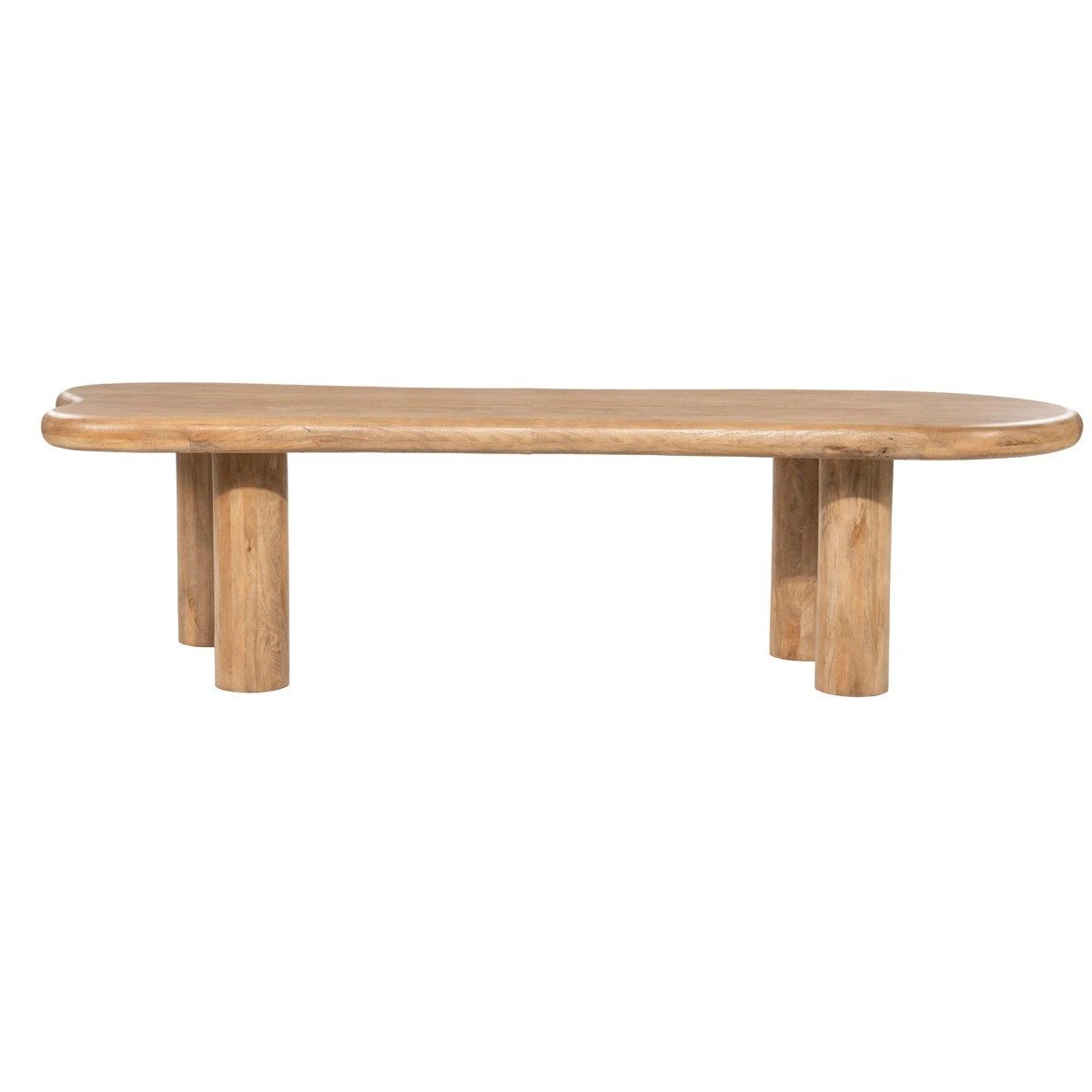 LEVEN Lifestyle Esstisch NIEVEL Mangoholz Natur Organische Form, Wahlweise in 250 x 110 cm oder 300 x 120 cm