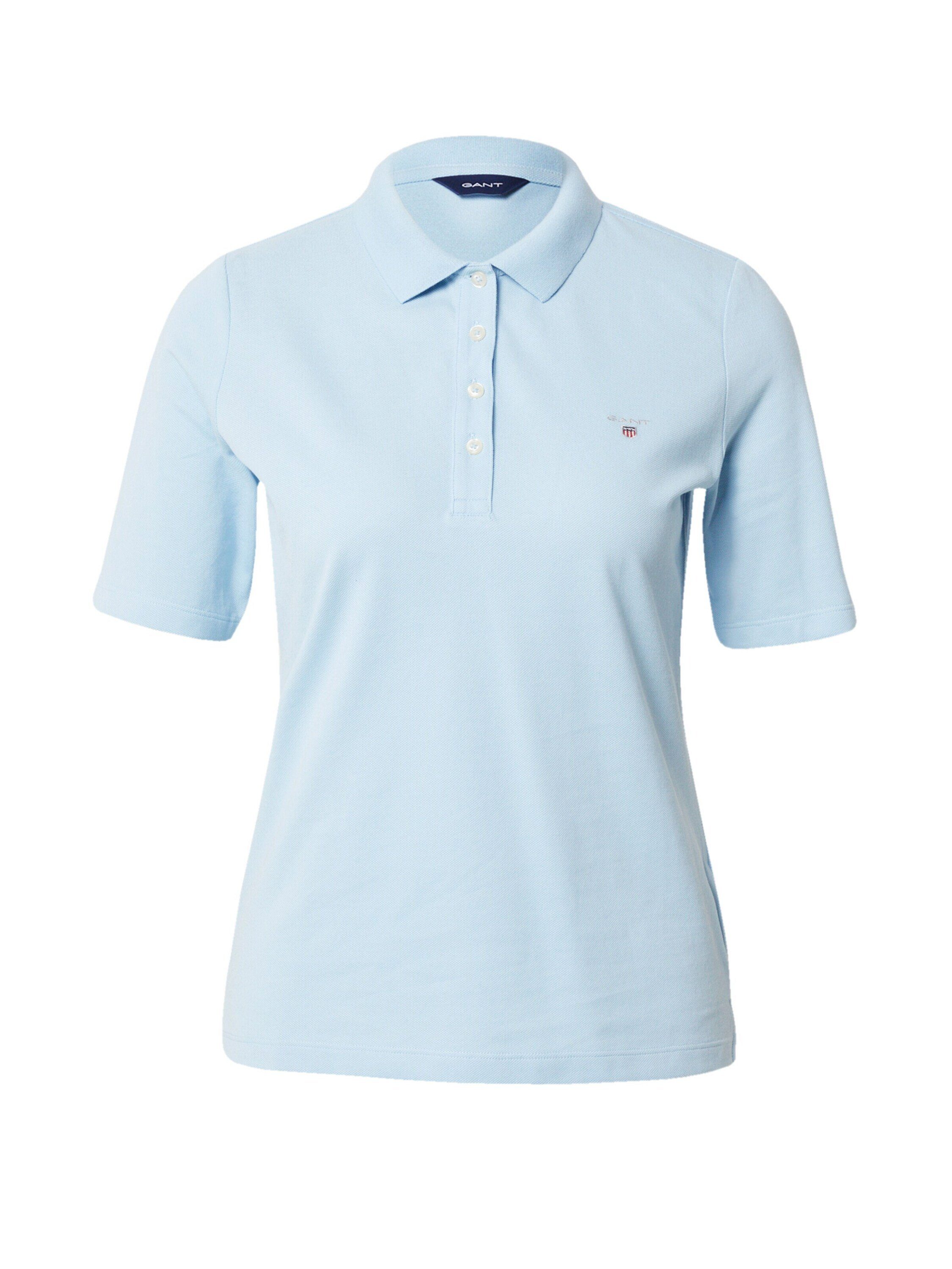 Gant T-Shirt (1-tlg) Stickerei Waterfallblue(406)