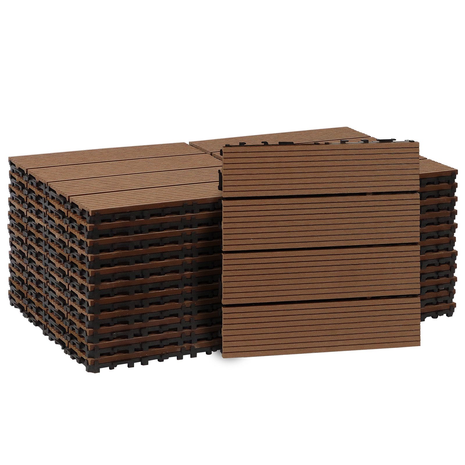 CCLIFE Terrassendielen WPC Terrassendielen, Balkon Boden, 30x30cm/ 30x60cm, (22-St)