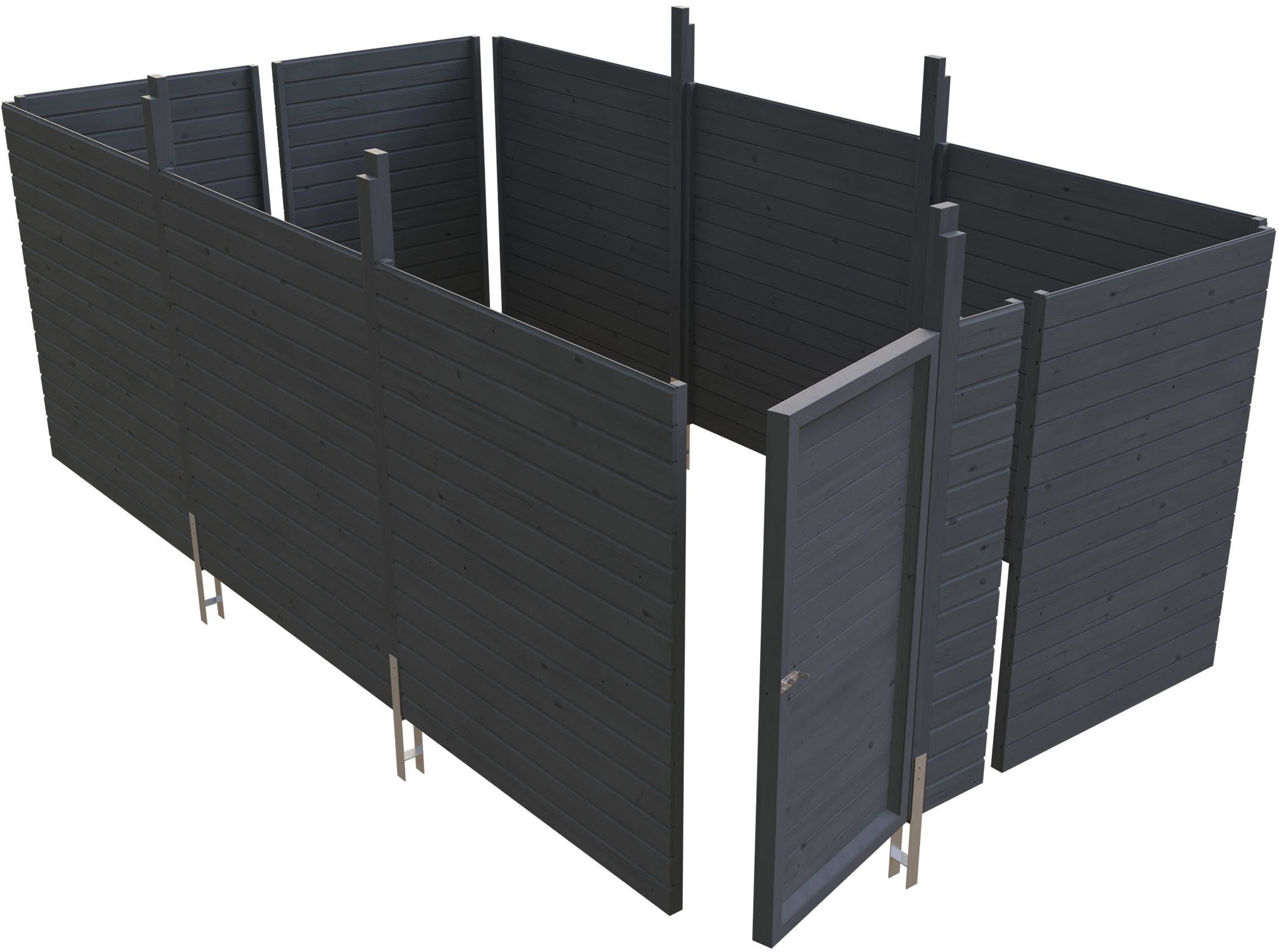 Skanholz Carport-Geräteraum Abstellraum C6, BxT: 573x317 cm, aus Profilschalung