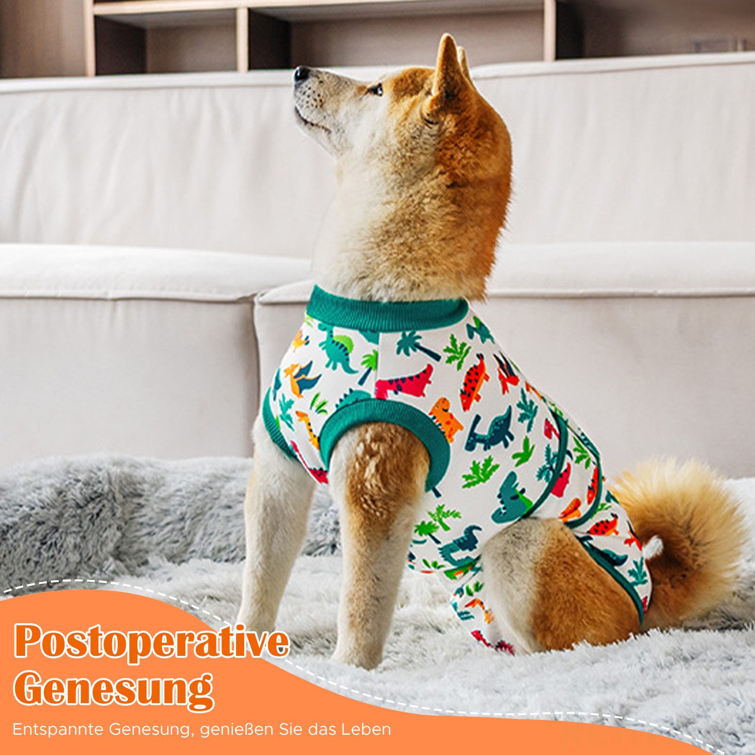 Refttenw Tiermantel Kastrationsanzug für Hunde,Haustierpflegeanzug,Leckprävention