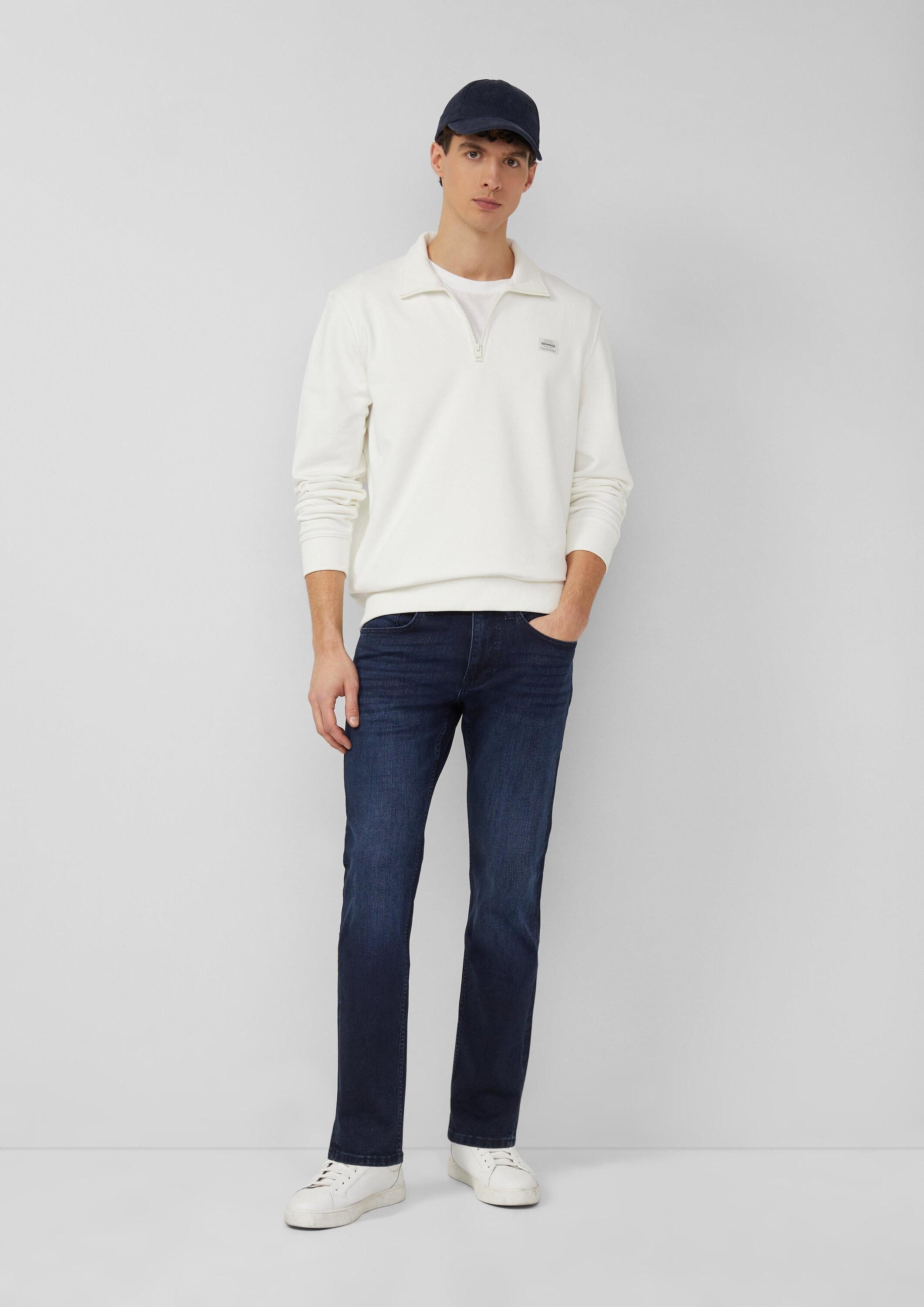 s.Oliver Sweatshirt Sweatshirt Sweatshirt mit Troyer-Kragen und Logo-Patch – Bild 5 von 5