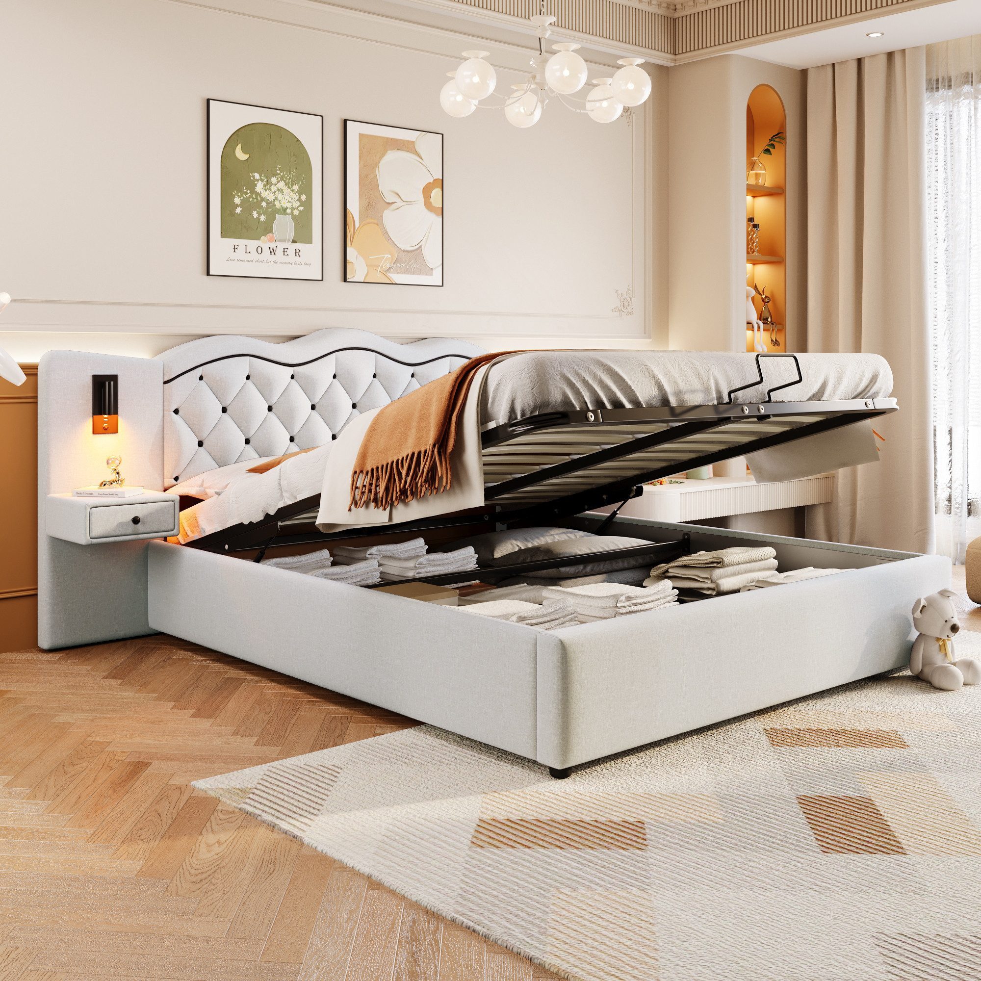 TavilaEcon Boxspringbett 180*200 cm Polsterbett, mit günstig online kaufen