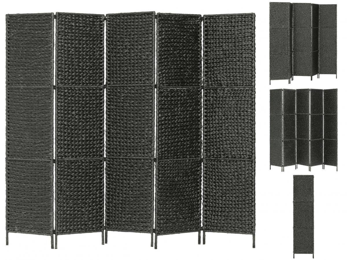 vidaXL Raumteiler Raumteiler 193160 spanische schwarz Wand 5tlg cm Trennwand Paravent