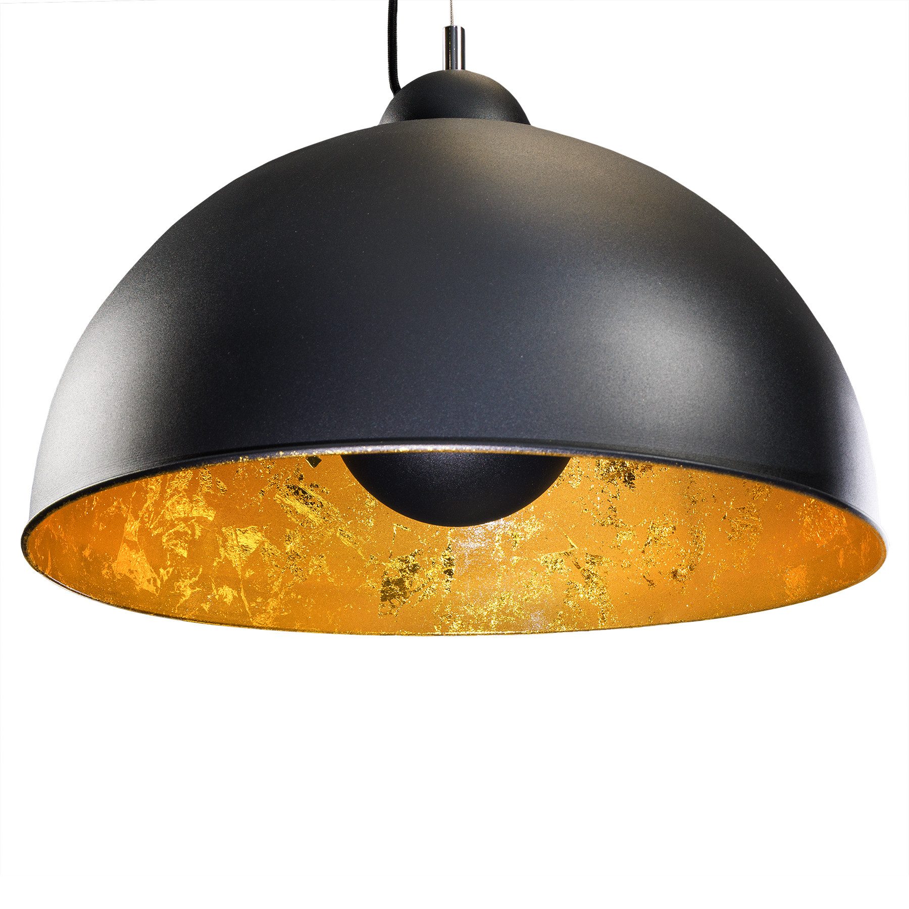 riess-ambiente Hängeleuchte STUDIO 55cm schwarz / gold, ohne Leuchtmittel, günstig online kaufen