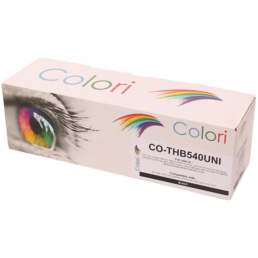 Colori Tonerkartusche, (Kompatibler Toner für HP CB540A CE320A Schwarz CM1300 Series, HP Color Laserjet CM1310 CM1410 CM1510 Series, CP1210 CP1510 CP1520 Pr), o 200 M251 M276 Canon LBP5050 LBP7100 LBP7110 MF620 MF8030 MF8040 MF80