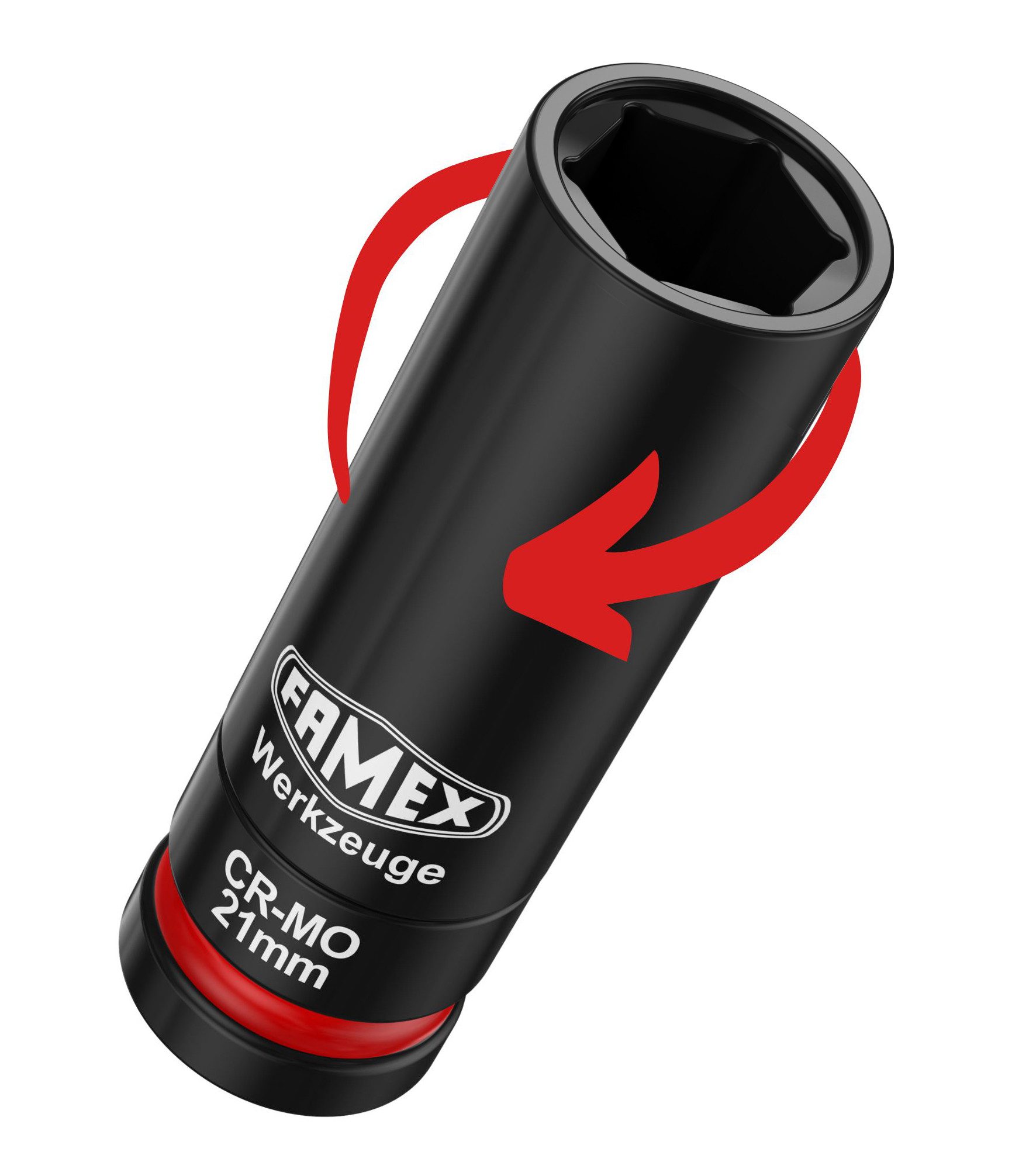 FAMEX Steckschlüssel 10806 Schlagschrauber Nüsse (Stecknuss, Kraft, Radnüsse, 3 St., Chrom-Molybdän-Stahl, äußert robust), Radmutterneinsätze, Chom-Molybdän