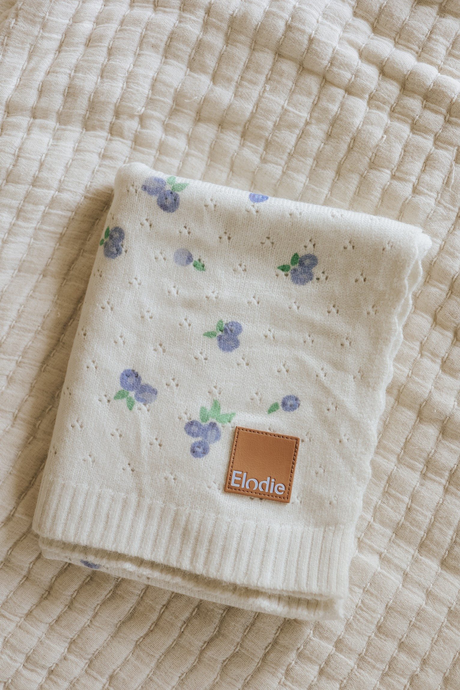 Babydecke Elodie Details - Pointelle Decke - Blueberry Bliss - 100x75 cm, Elodie, Babydecke, Kuscheldecke