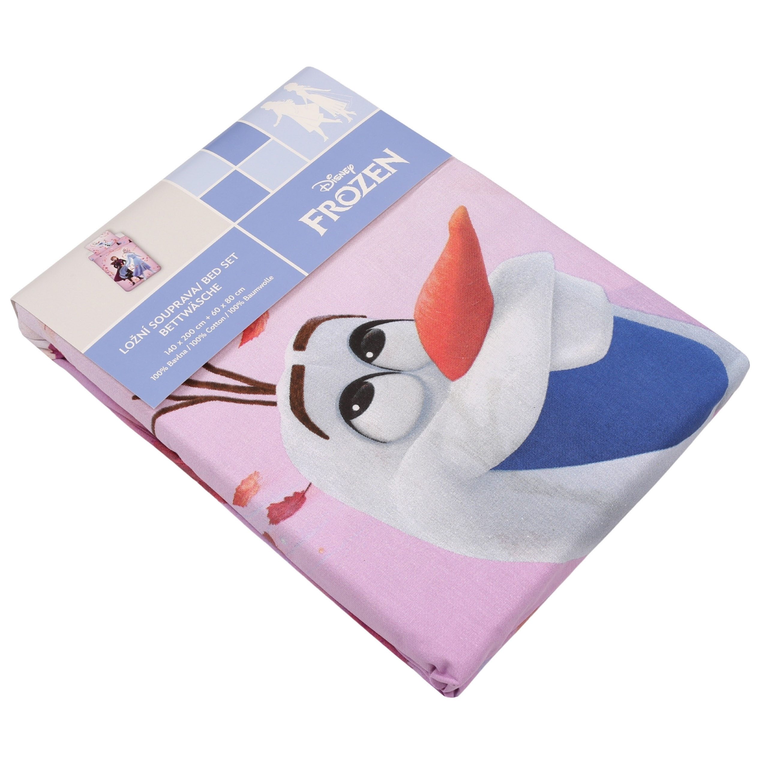 Disney Frozen Kinderbettwäsche DISNEY Frozen Violett DOPPELSEITIGE Kinderbettwäsche, Reißverschluss