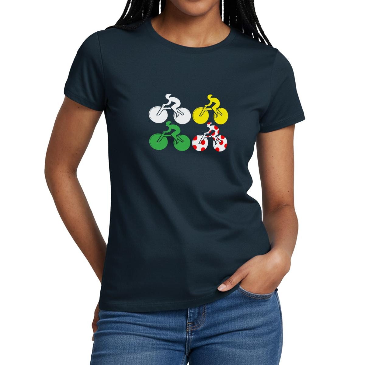T-Shirt Wertungsfarben Fahrradsport Frauen T-Shirt
