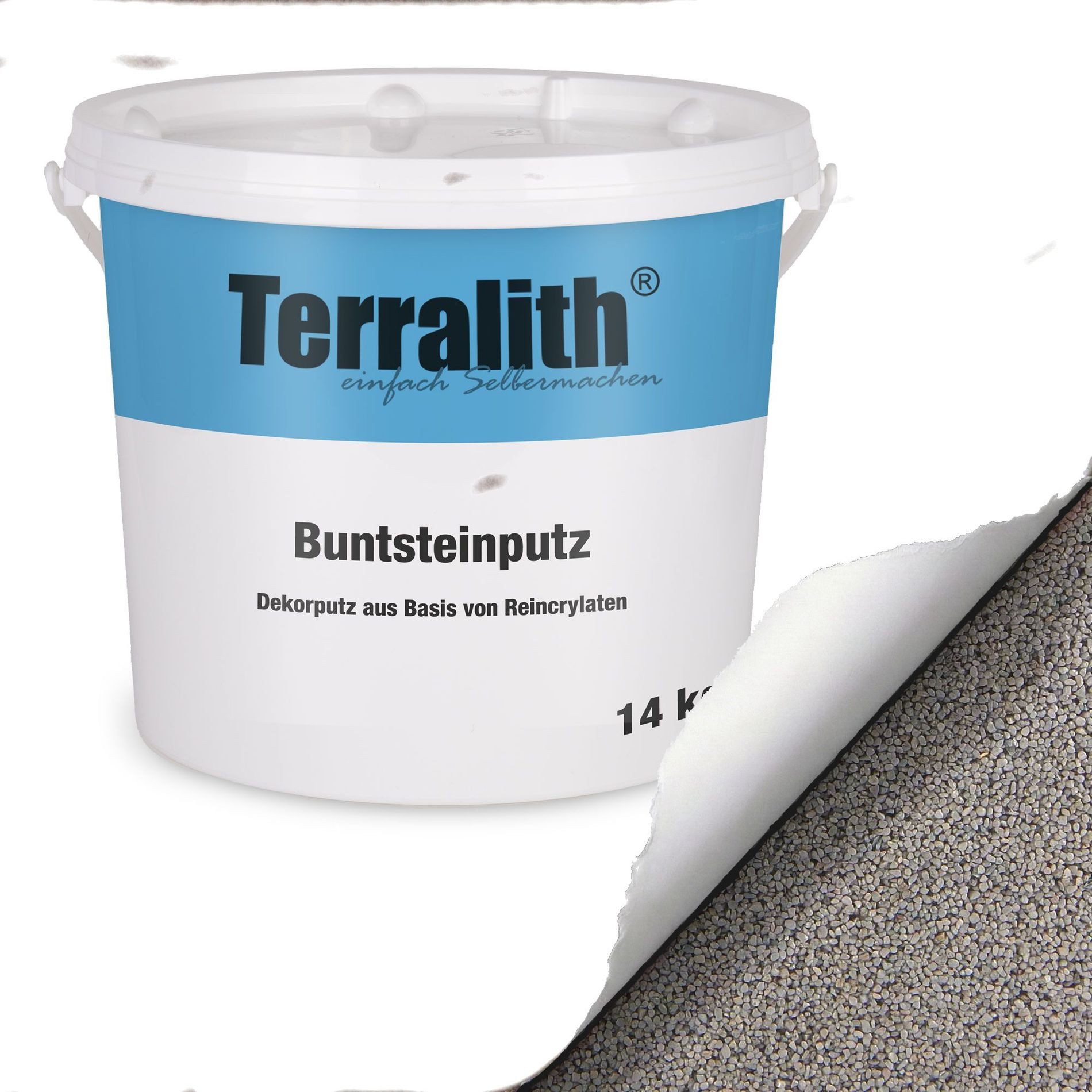 Terralith® Kunstharzputz Buntsteinputz Mosaikputz 2mm -14 kg- BSP31 (Eimer, Verarbeitungsfertig) Dekorationsputz aus Marmor-Granulat bzw. eingefärbter Körnung