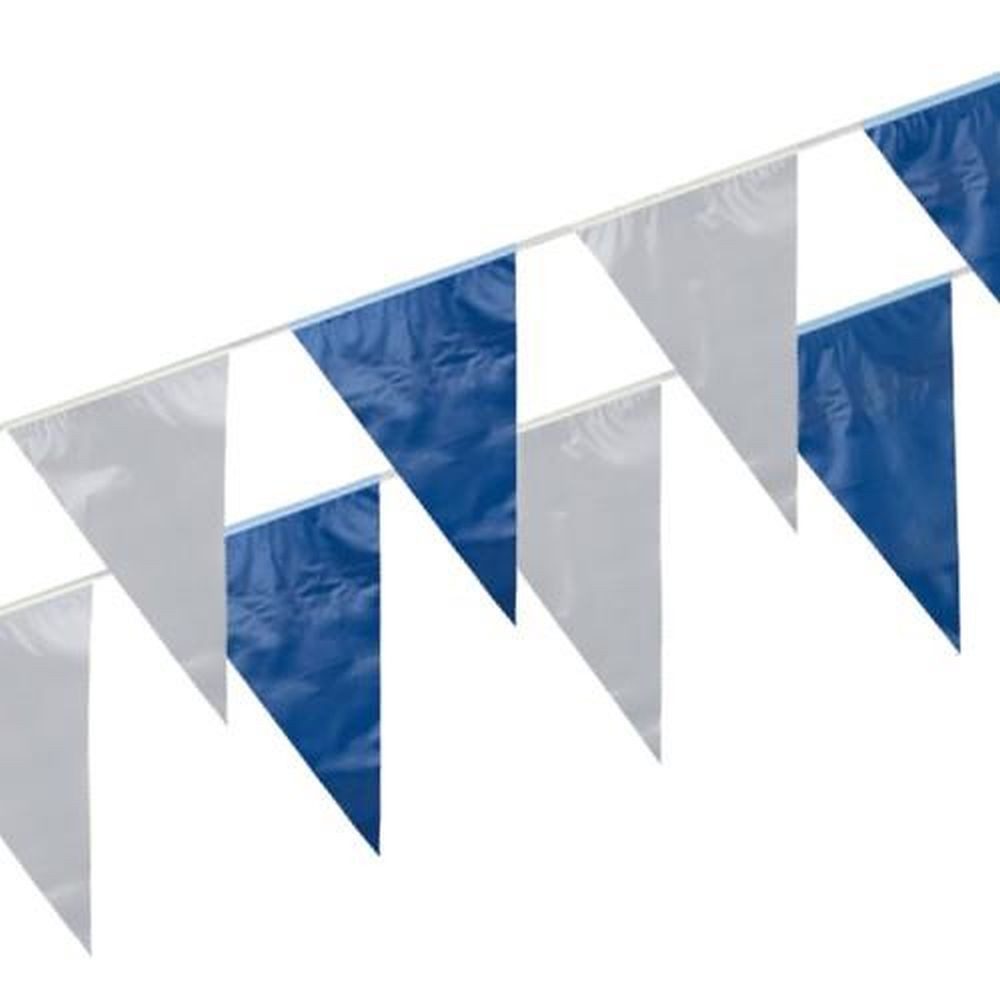 PAPSTAR Girlande Wimpelkette, Folie 10 m blau/weiss wetterfest