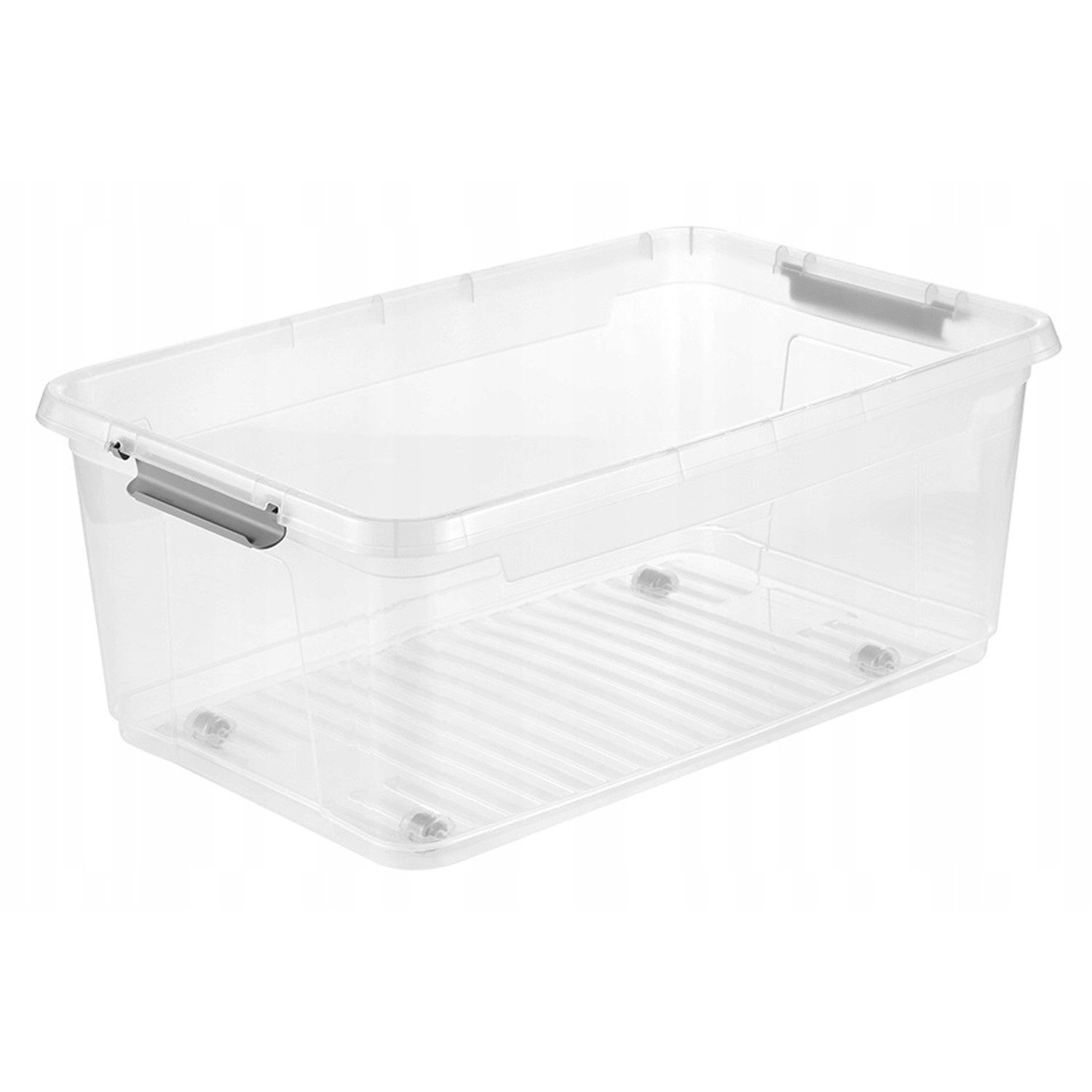 keeeper Aufbewahrungsbox mit Deckel und Rollen Leo 37 l (1 St), mit robusten Verschlussklammern