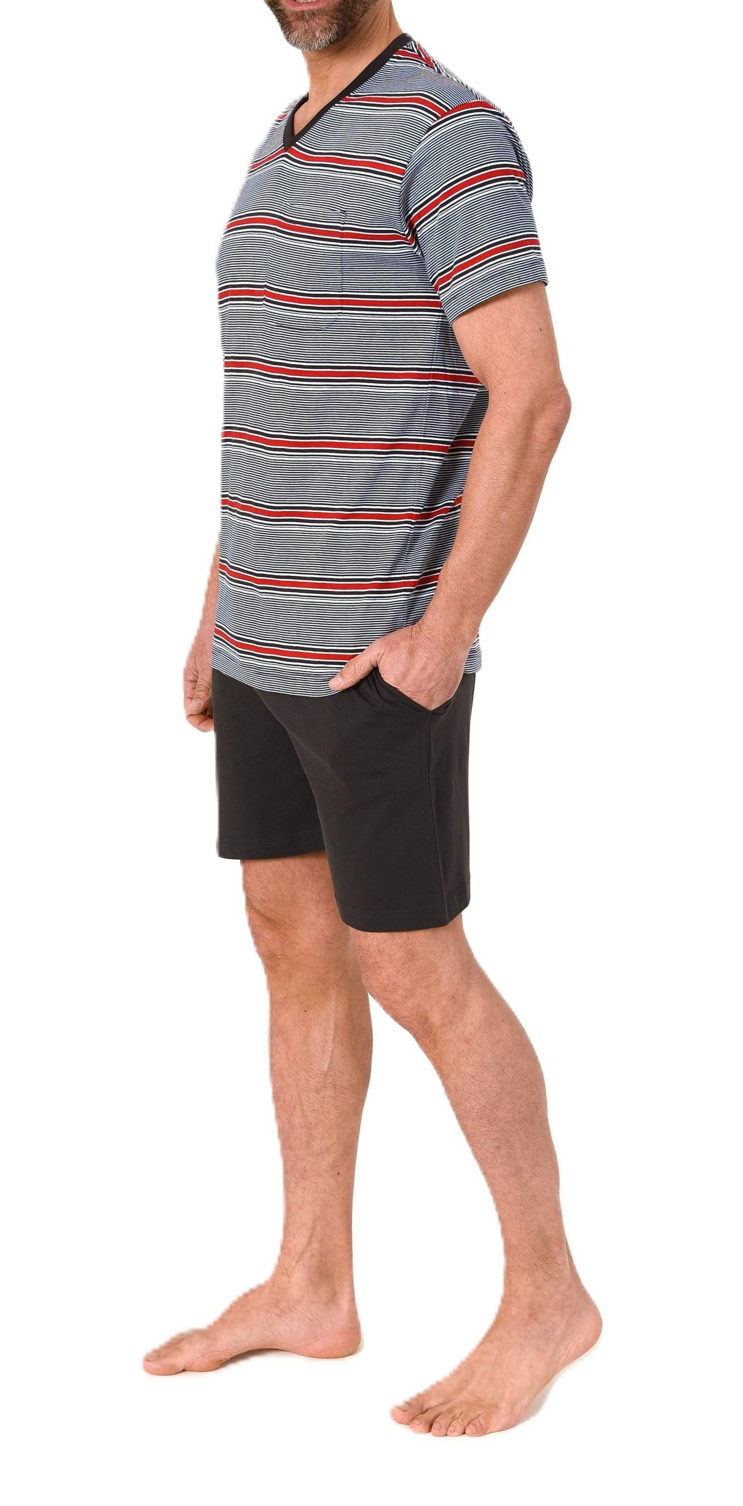 Normann Pyjama Normann Herren Schlafanzug kurzarm Shorty - auch in Übergrössen