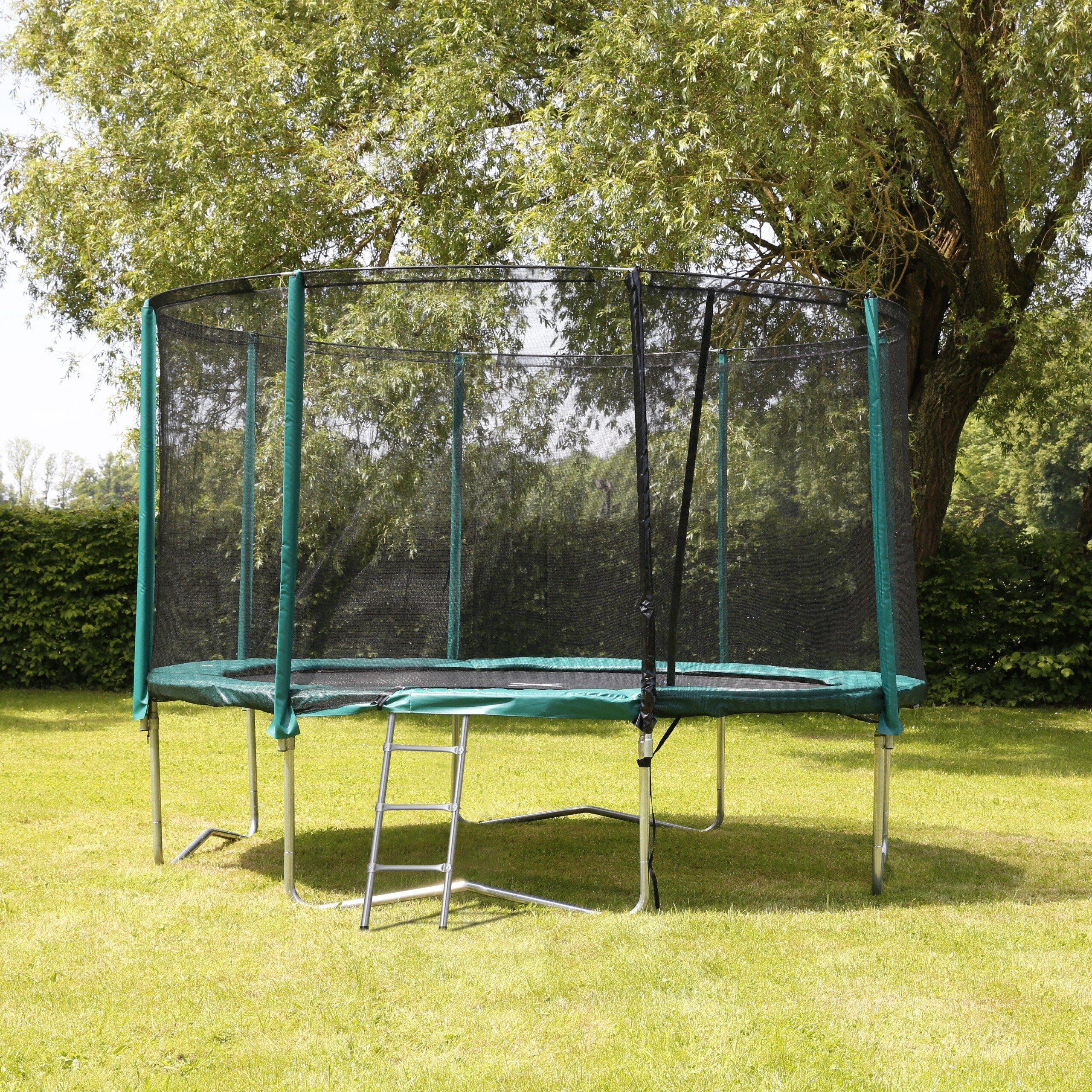 relaxdays Trampolinleiter Trampolin Leiter 96 cm