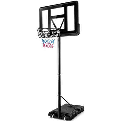 COSTWAY Basketballkorb 130-305 cm, mit Ständer & 2 Rädern