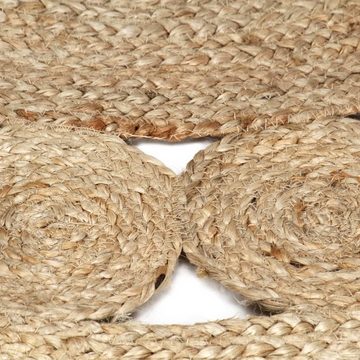 Teppich Handgefertigt Geflochten Jute 150 cm, furnicato, Floral