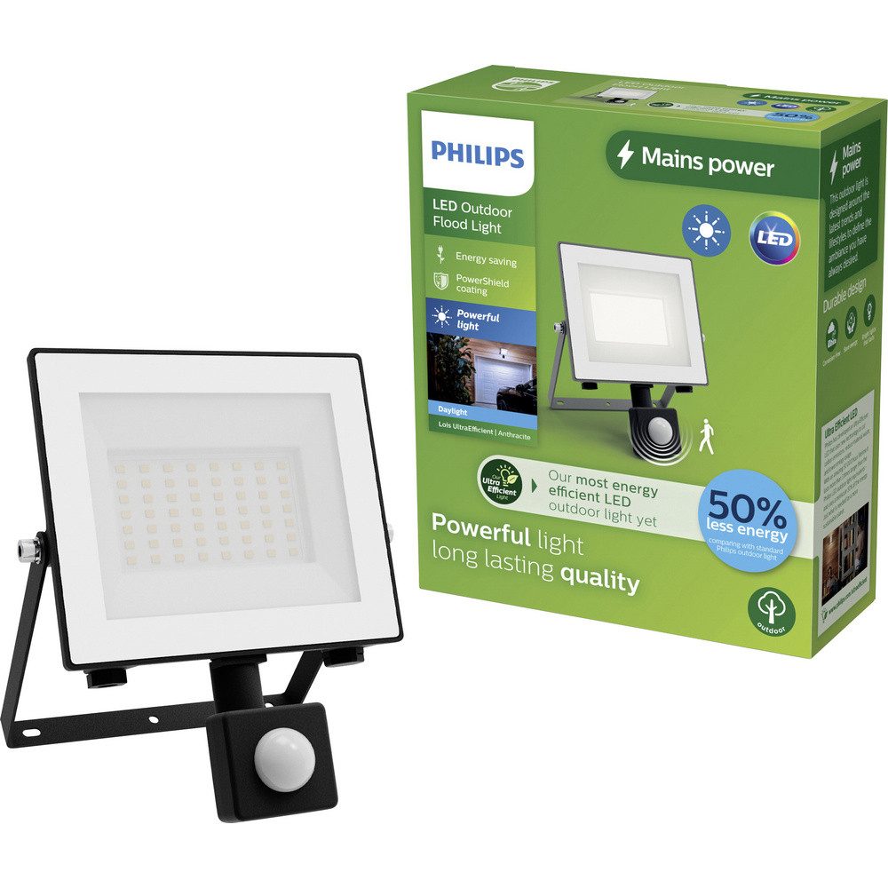 Philips LED Flutlichtstrahler Philips LED Lois 929004643301 LED-Außenstrahler mit Bewegungsmelder 1