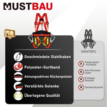 Mustbau Sicherungsgurt, Klettergurt, Absturzsicherung Set