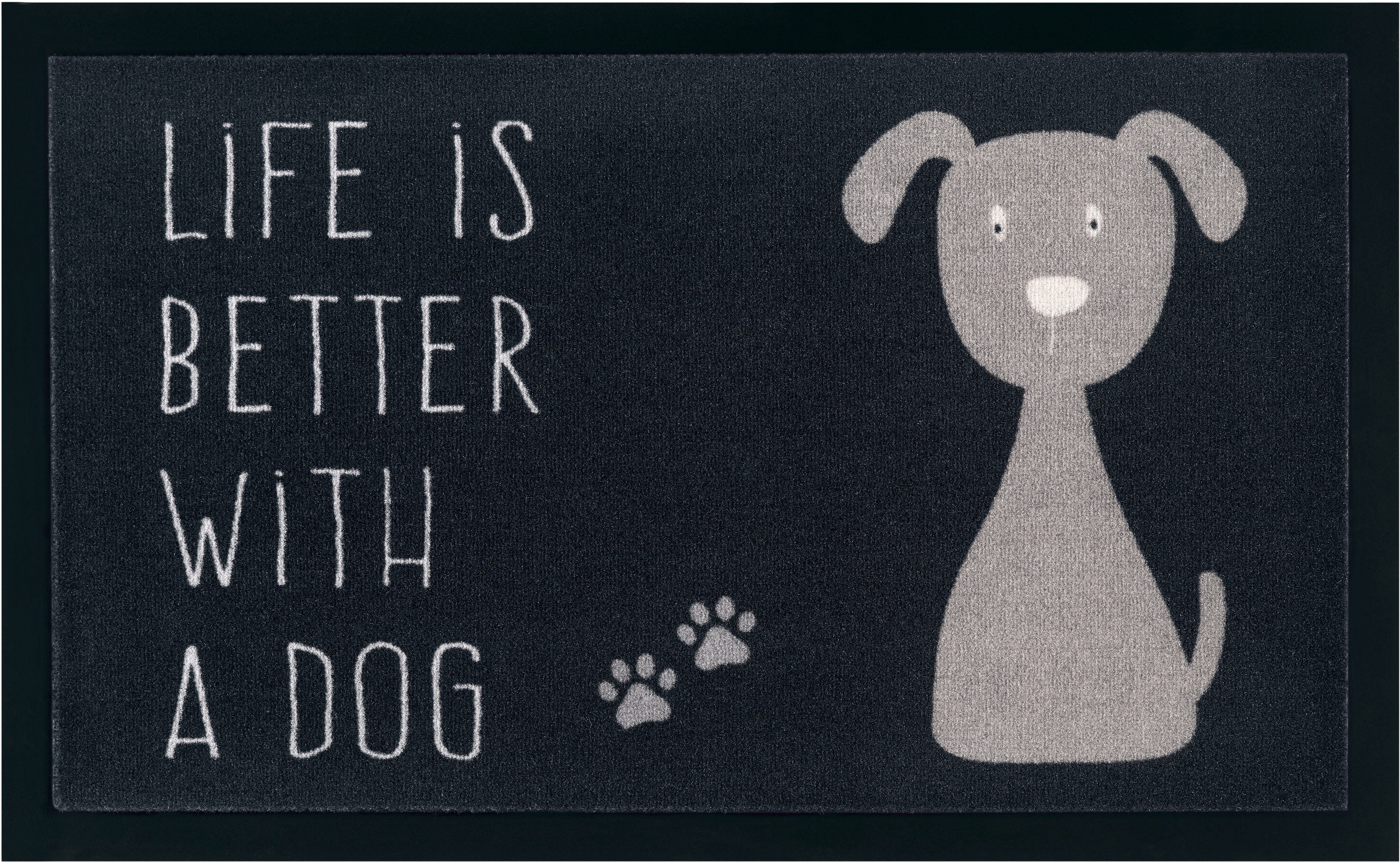 Fußmatte Hund, my home, rechteckig, mit Spruch, Höhe: Dog, Pflegeleicht Robust, mm, 5 Rutschfest, Tiermotiv