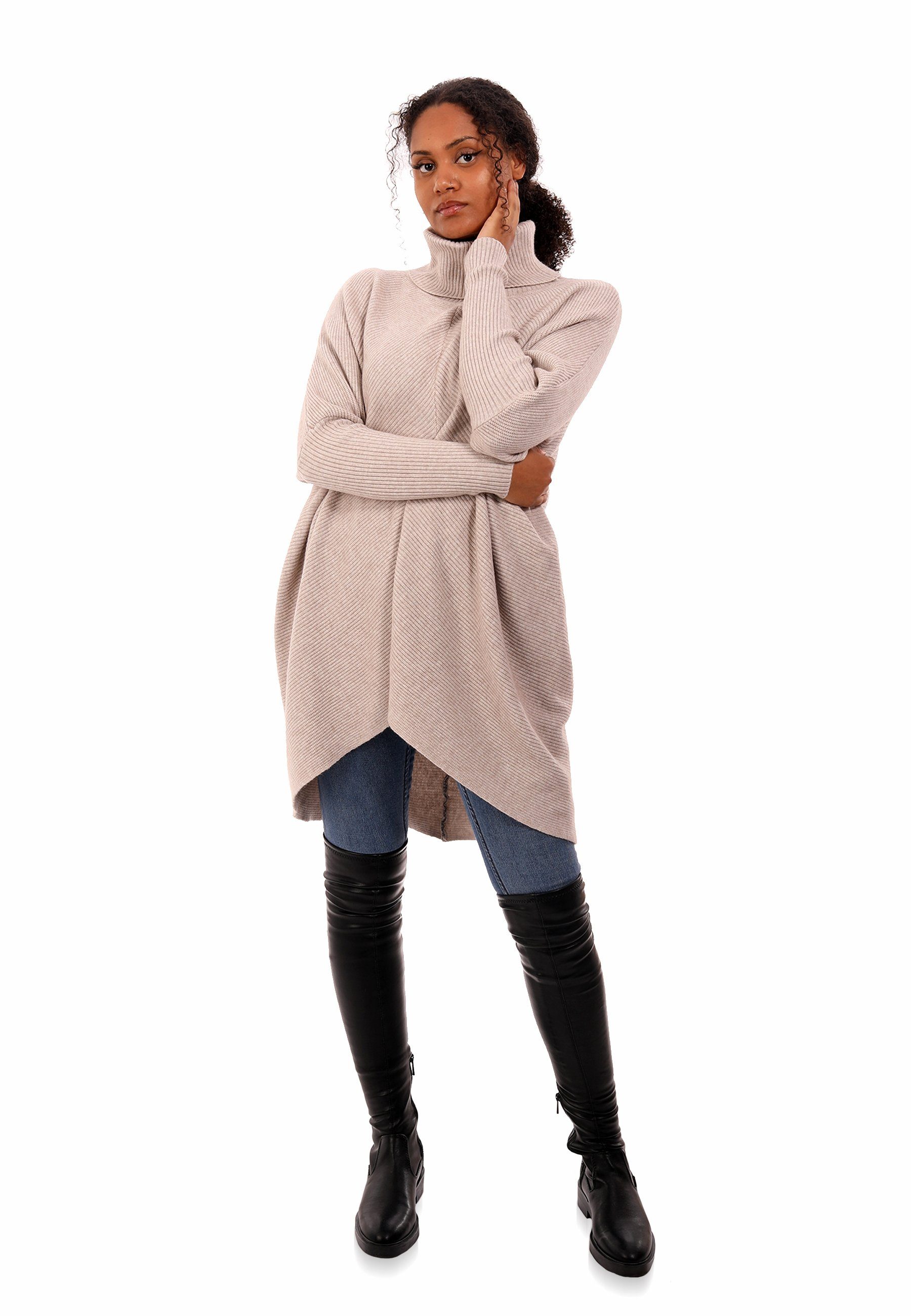 YC Fashion & Style Longpullover Strickpullover günstig online kaufen