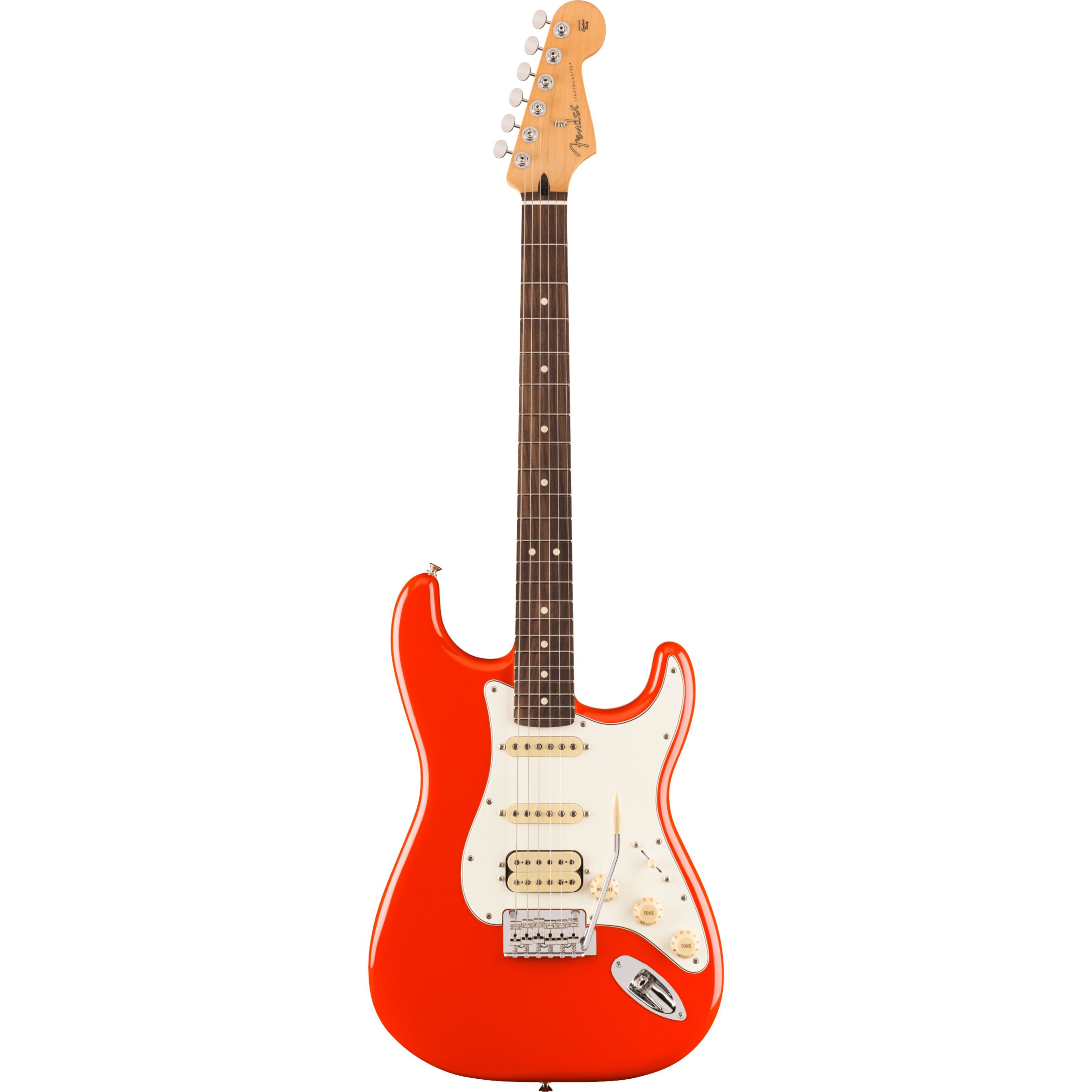 Fender E-Gitarre, E-Gitarren, ST-Modelle, Player II Stratocaster HSS RW Coral Red - E-Gitarre