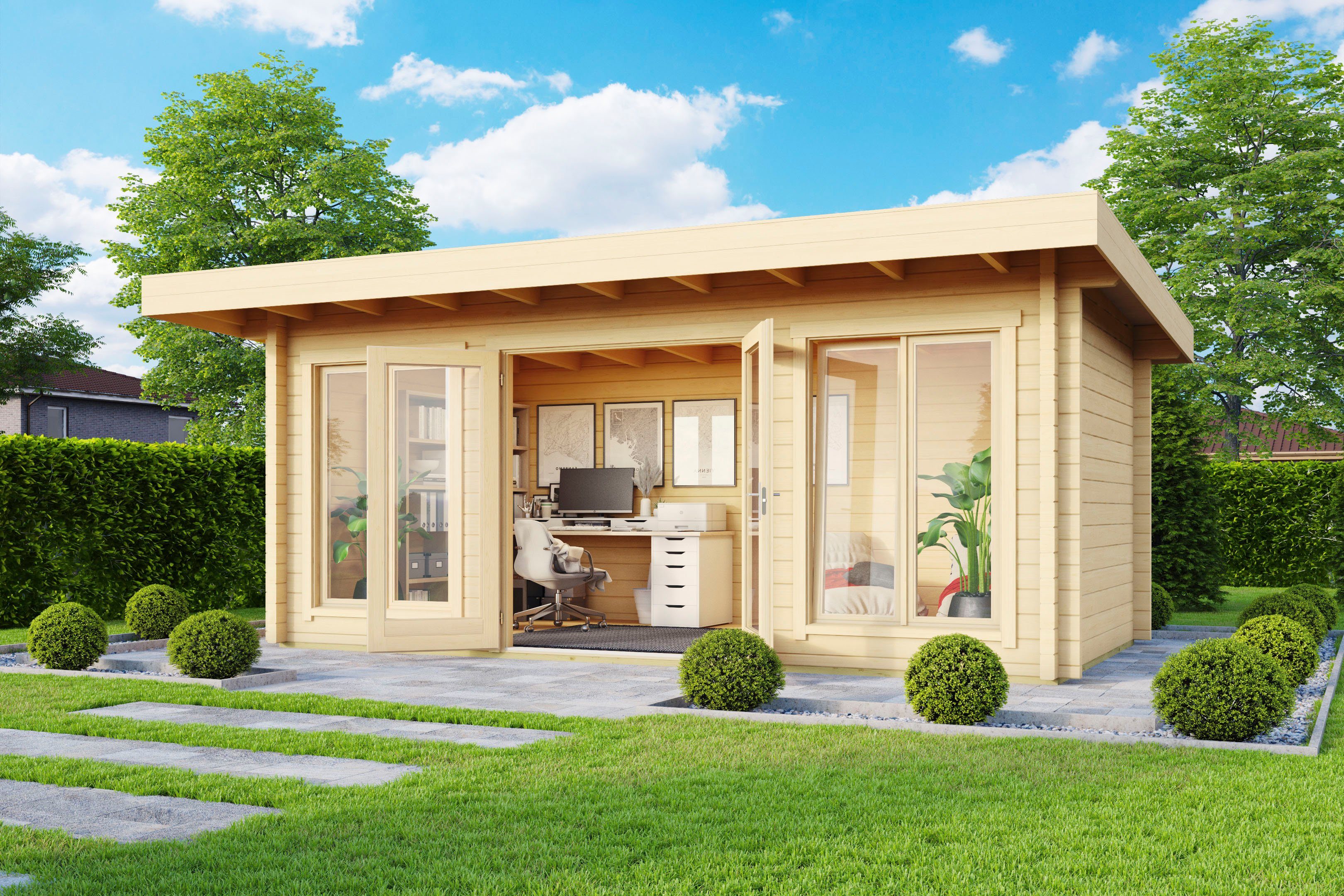 LASITA MAJA Gartenhaus DORSET, BxT: 540x360 cm, (Set, inkl. Fussbodenbretter zum verlegen)
