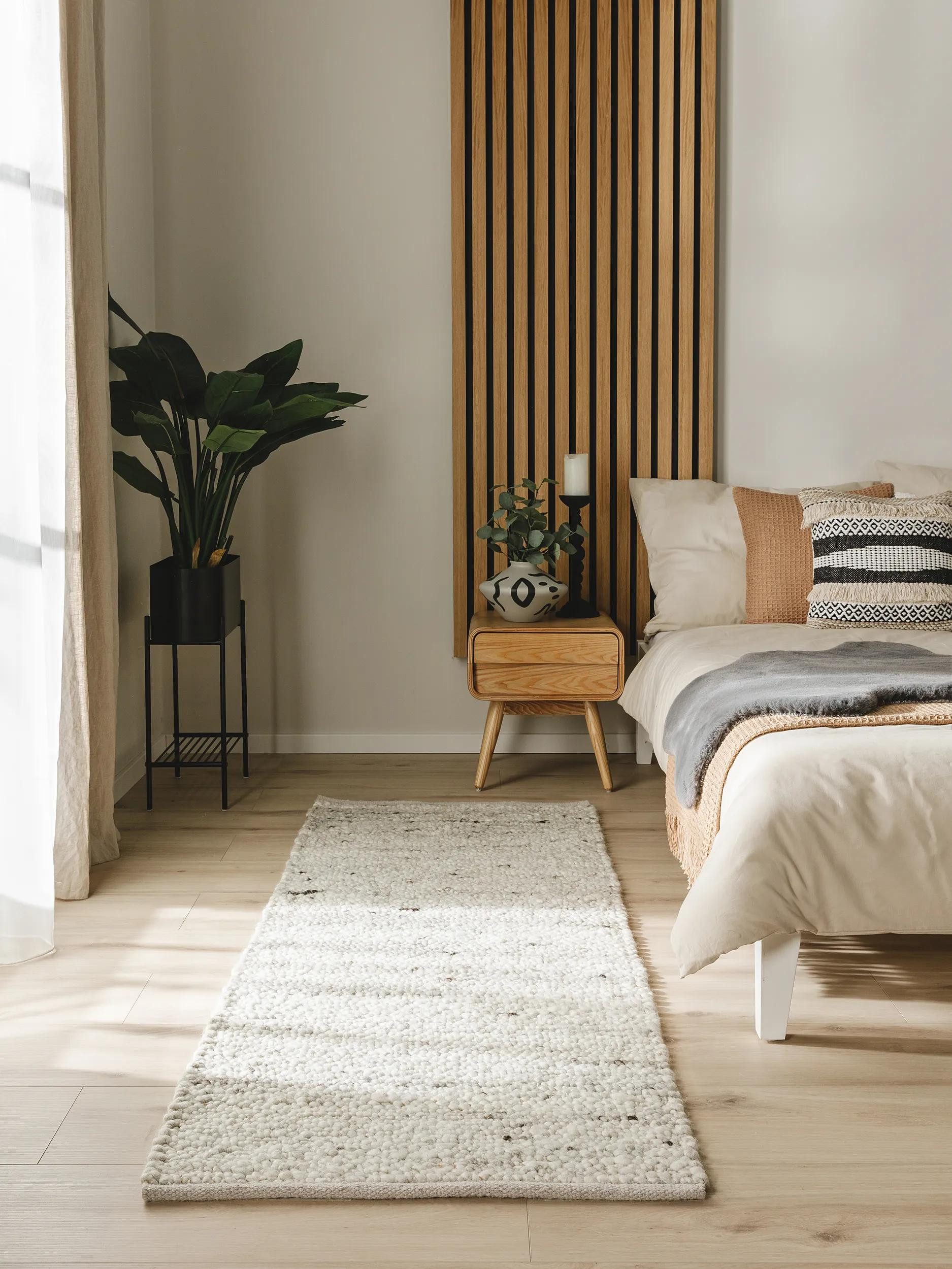 benuta Wollteppich Finn, rechteckig, Höhe: 11 mm, Wolle, Jute, Teppich Wohnzimmer, Schlafzimmer, Esszimmer, Flur, Hygge