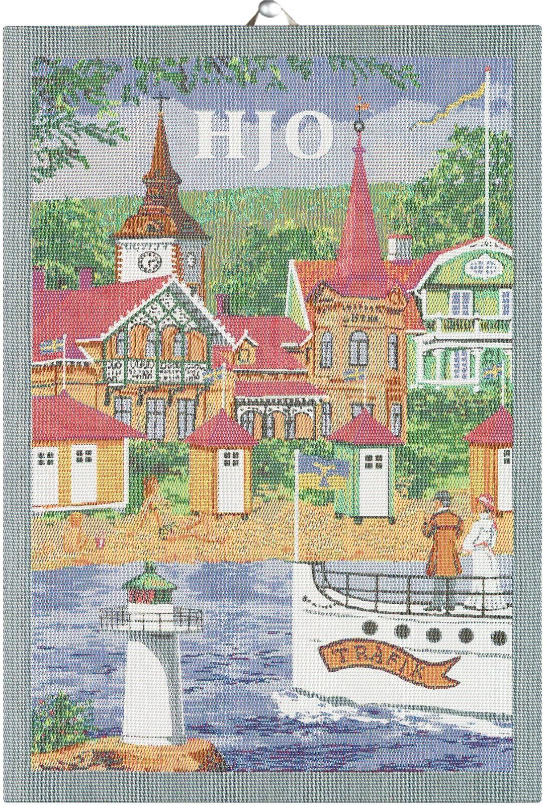 Ekelund Geschirrtuch Küchenhandtuch Hjo 35x50 cm, (1-tlg., 1 x Geschirrtuch), Pixel gewebt (6-farbig)
