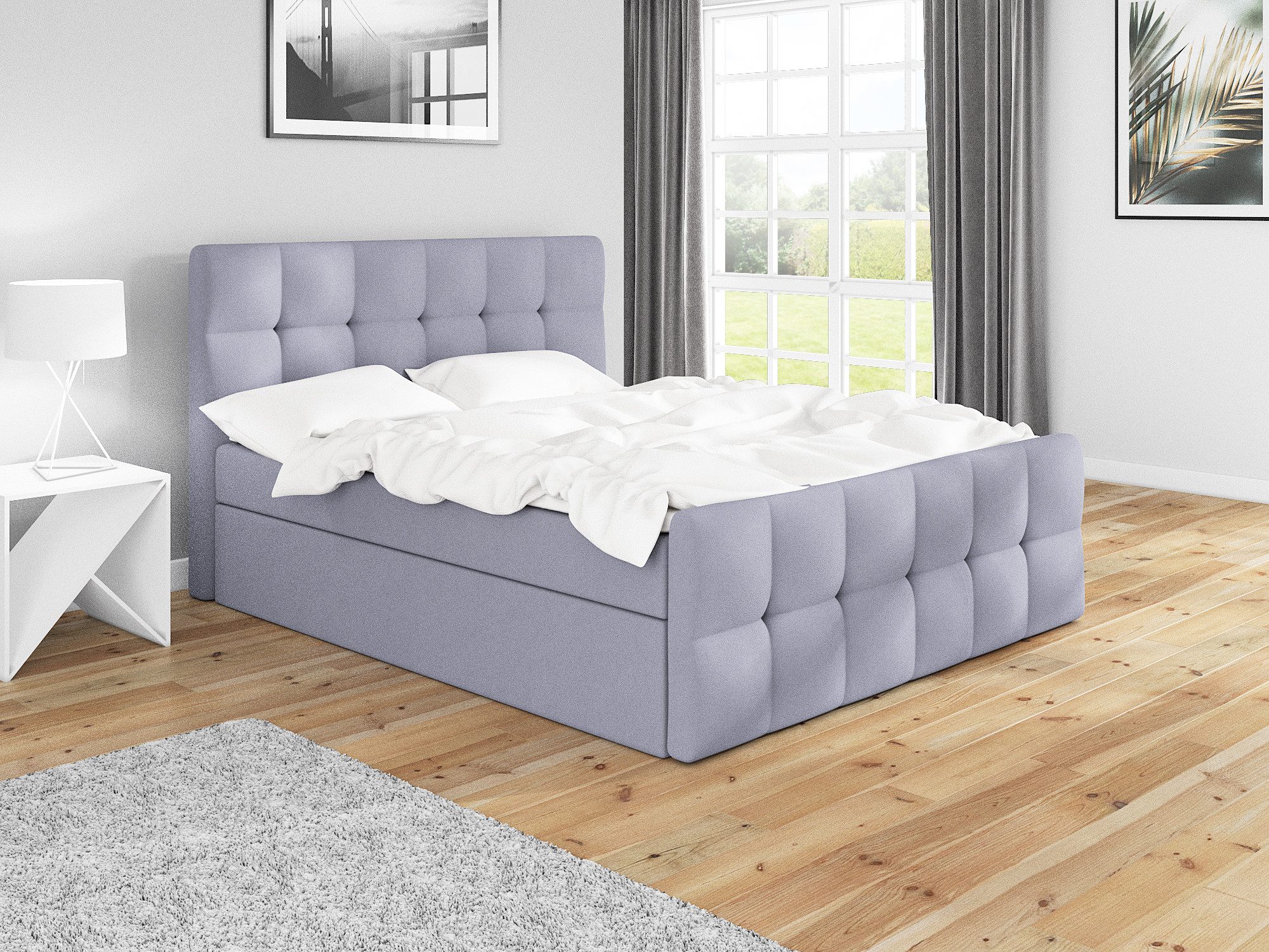 A&J MöbelLand GmbH Boxspringbett BERG mit 2 Bettkästen und Topper. (Boxspri günstig online kaufen