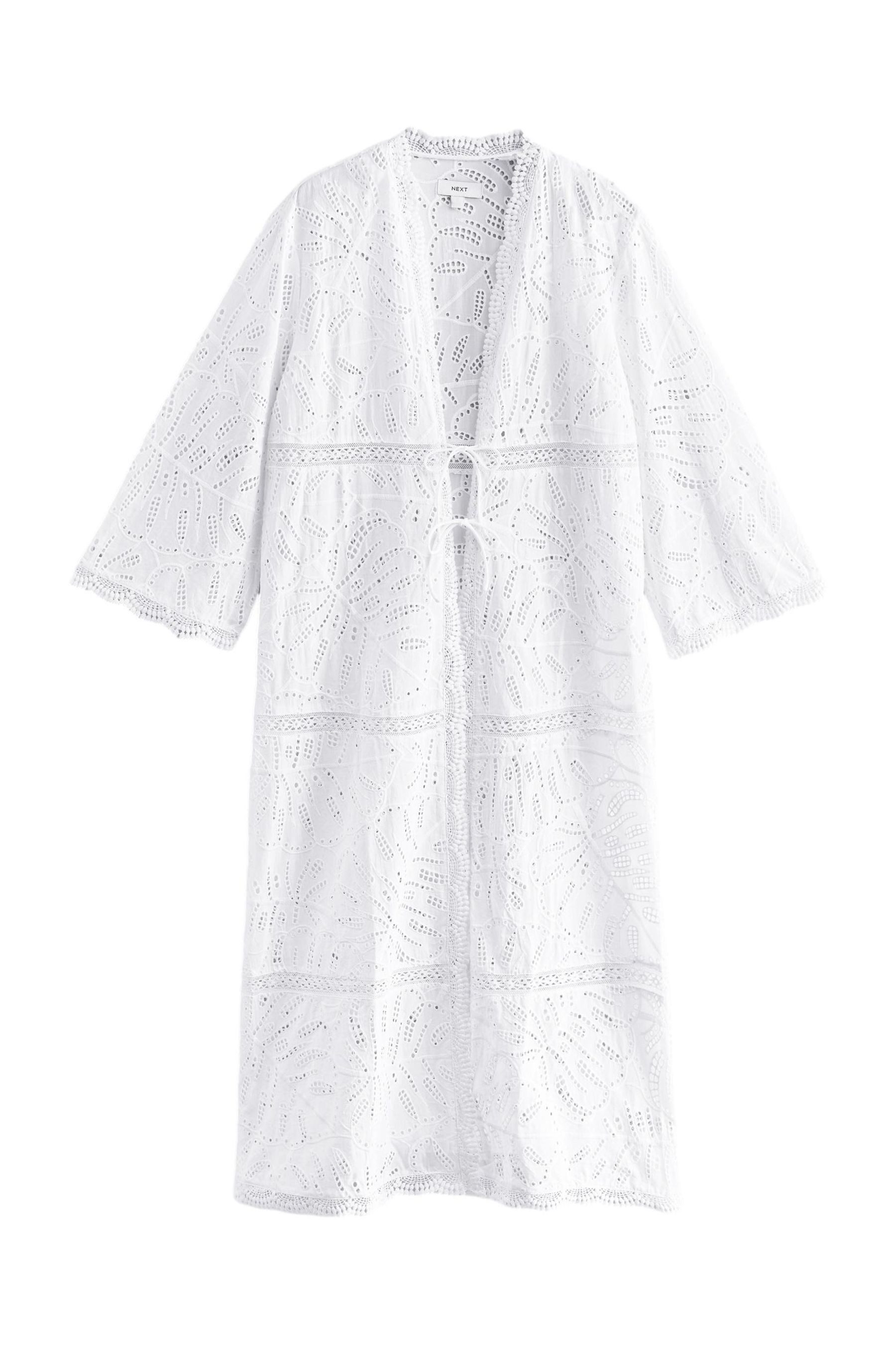 Next Strandkleid Offener Cover-up mit Stickerei günstig online kaufen