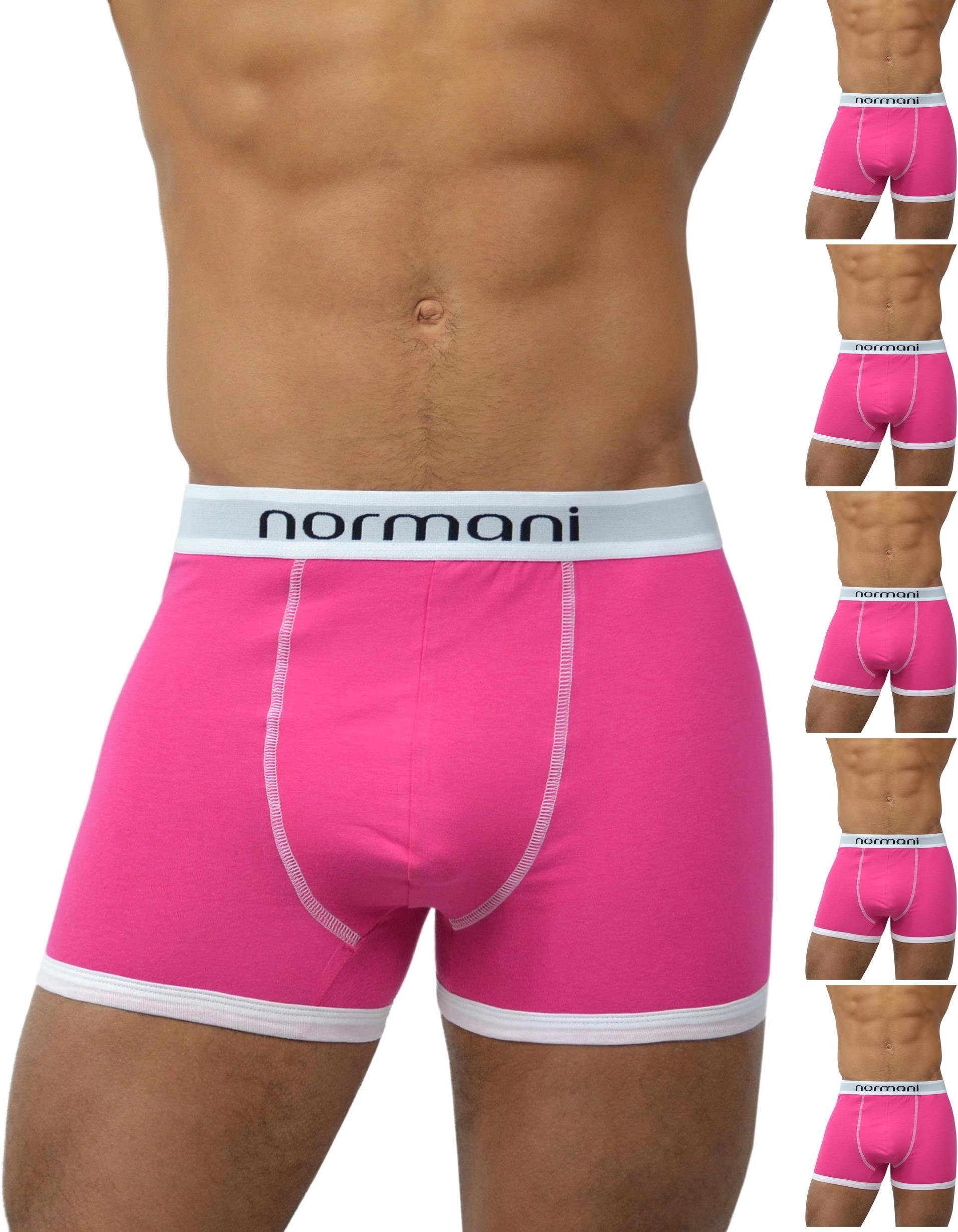 normani Retro Boxer Unterhose Baumwolle Retro atmungsaktiver 6 Pink Baumwolle Boxershorts Stück aus Retro aus