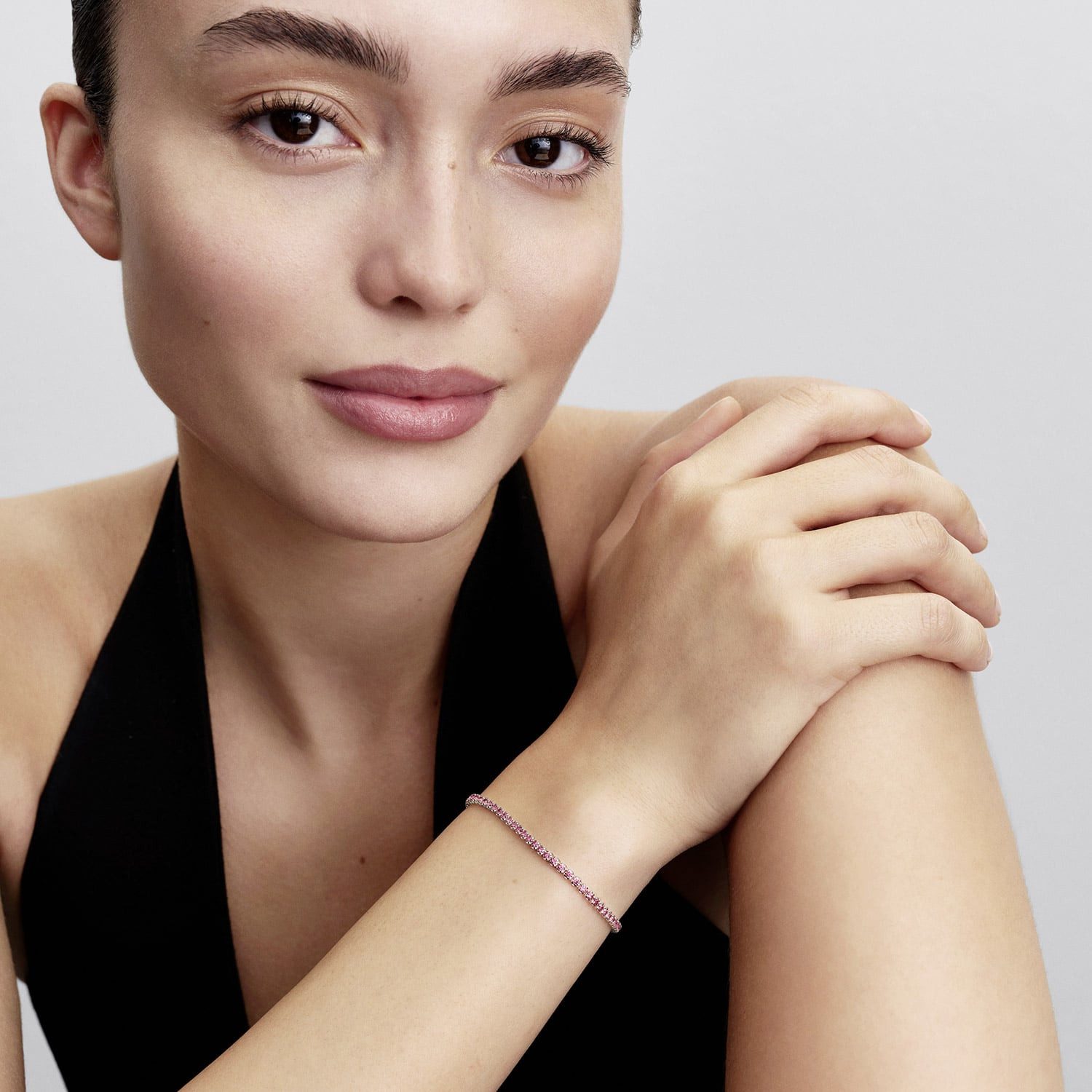 Pandora Tennisarmband Tennisfür Silber mit Zirkonia Pink günstig online kaufen