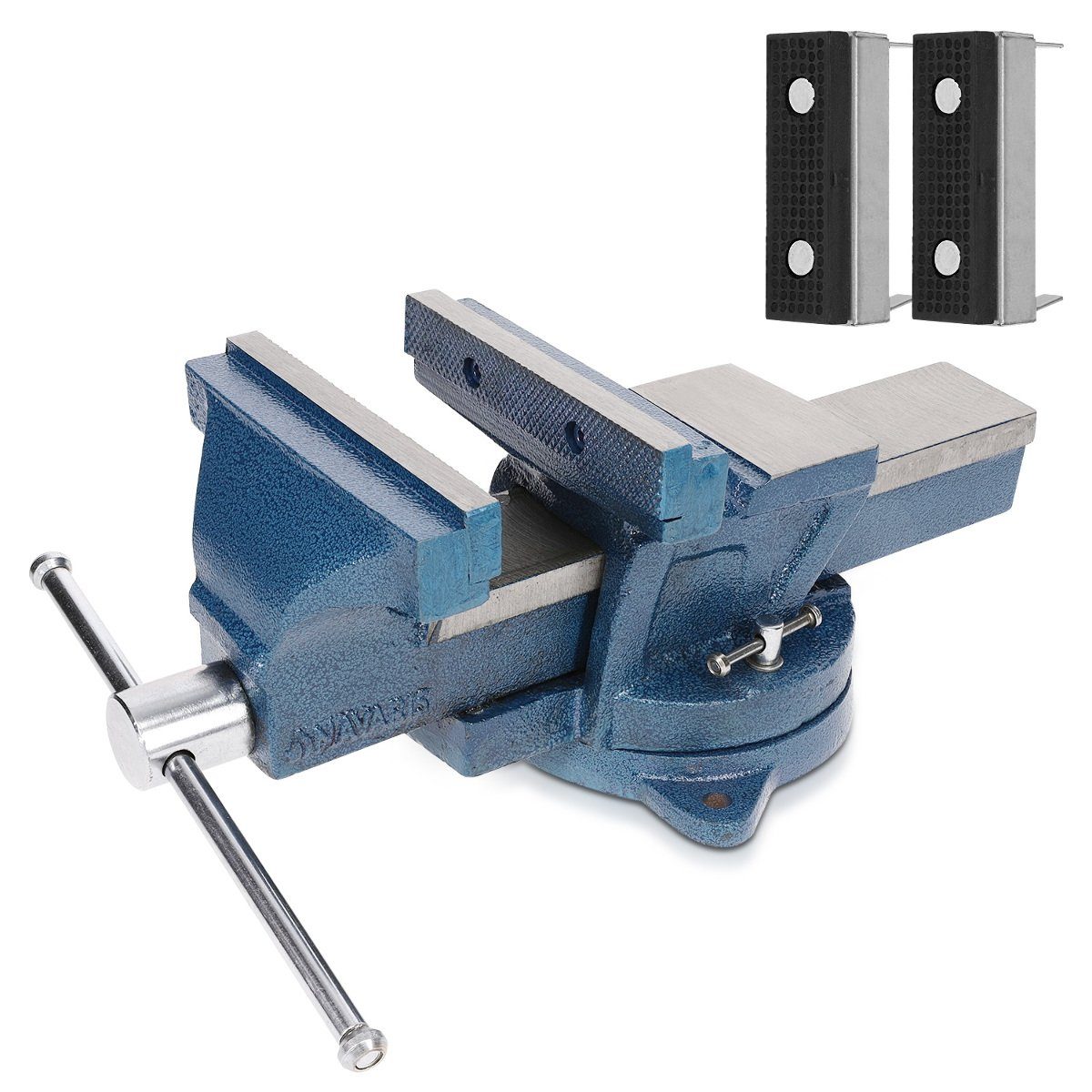 Navaris Schraubstock Schraubstock 150mm - aus Gusseisen, 135mm Spannweite, max. 2000kg, 1-St.