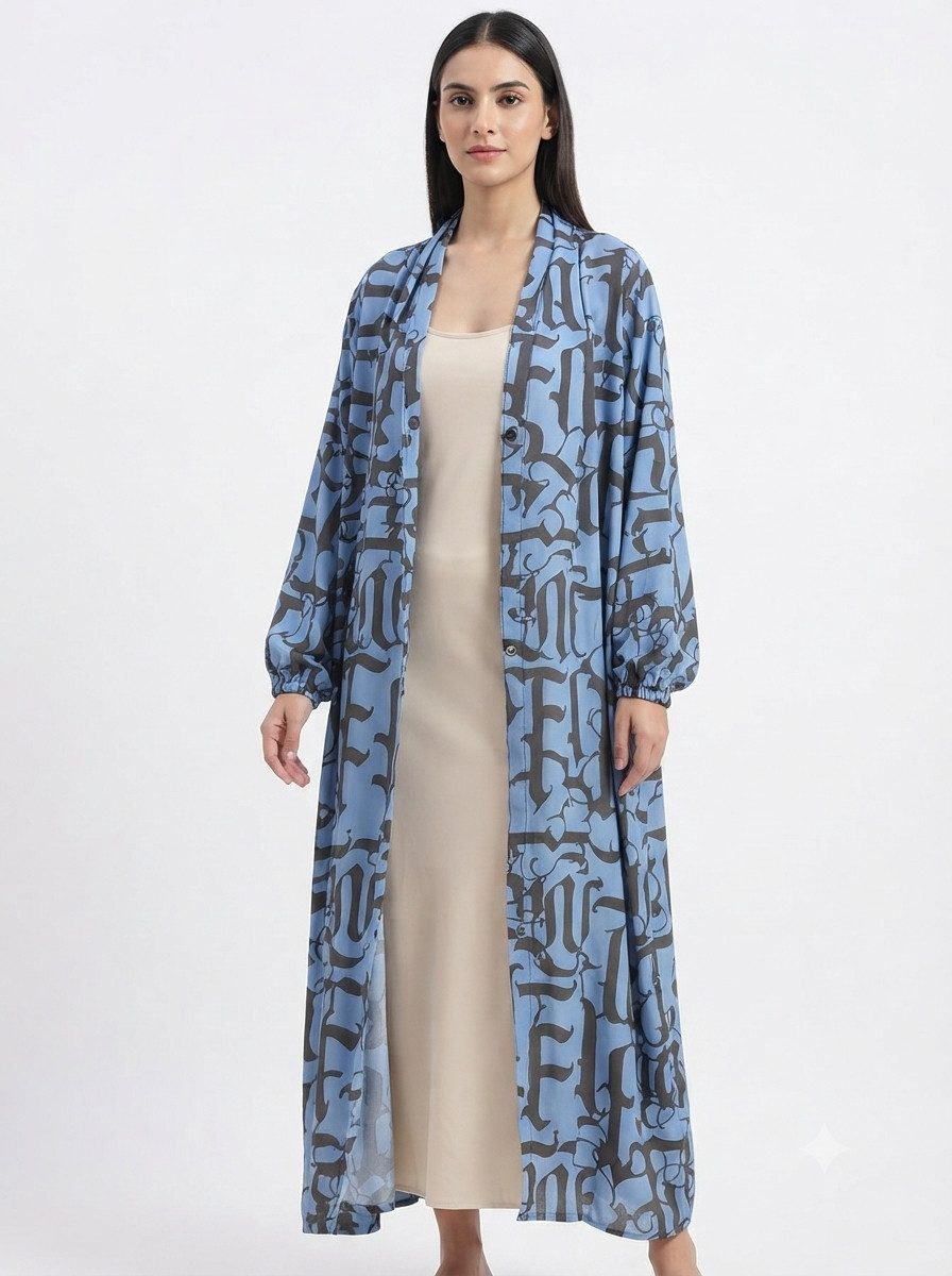 PfauGermany Blusenkimono ShrugAbaya im Kimono-Stil. Einheitsgröße:Länge 140cm.Brustweite 60cm.
