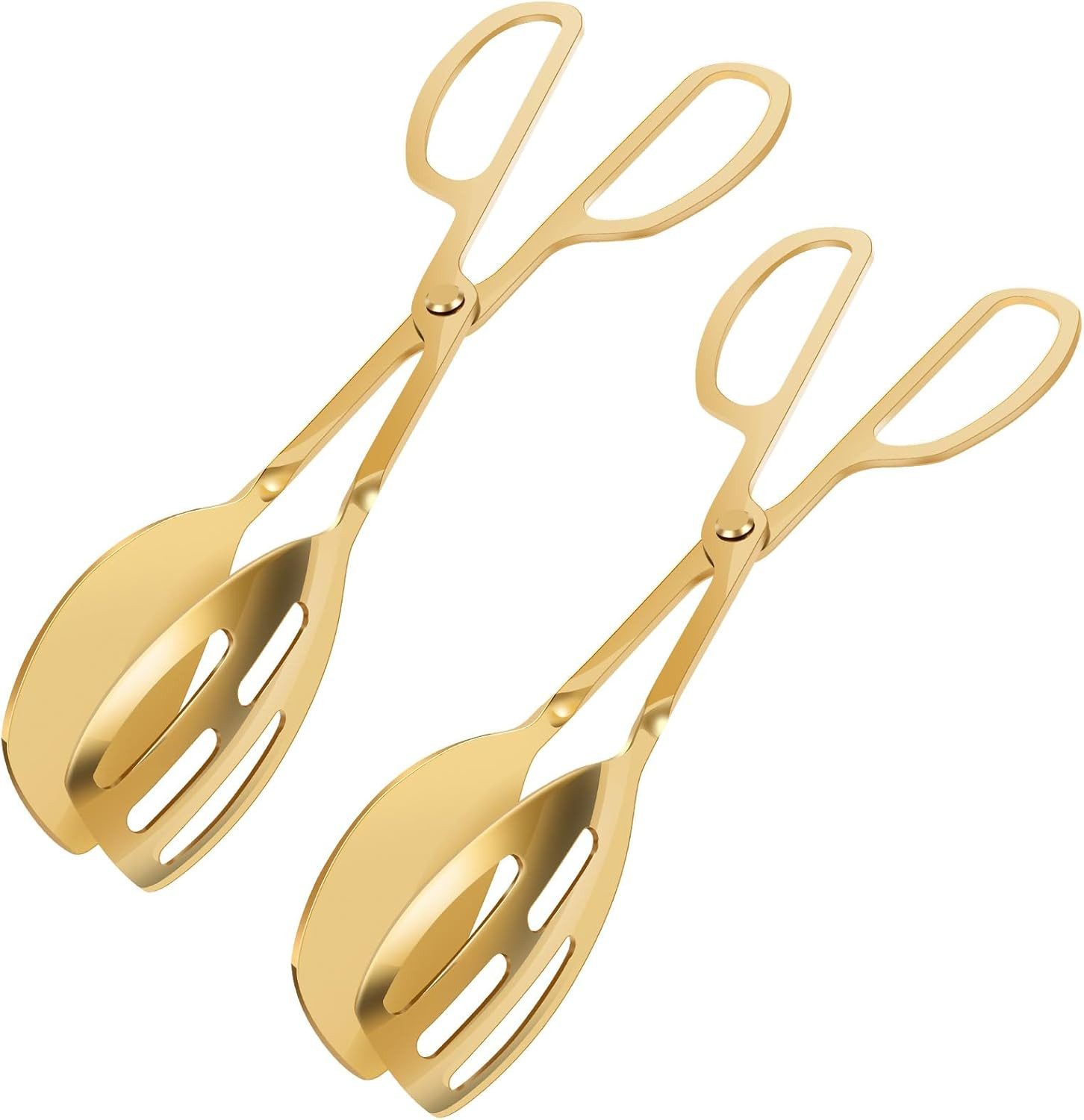 FELIXLEO Servierzange Kuechenzange Edelstahl Gold 25,3cm Buffetzange