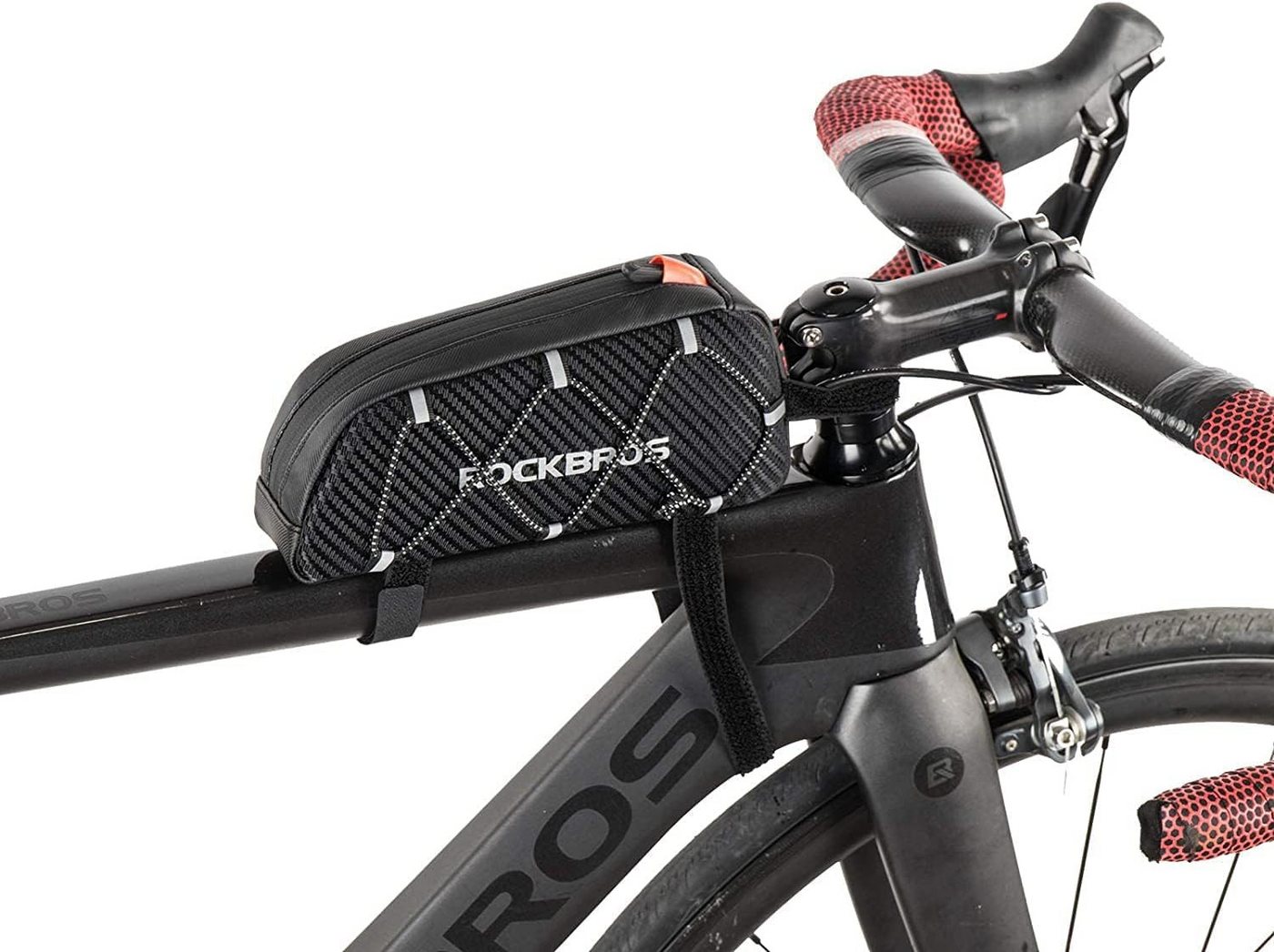 ROCKBROS Fahrradtasche Rahmentasche für Fahrradrahmen (Oberrohrtasche ca.1L 22* 10*5,5cm)