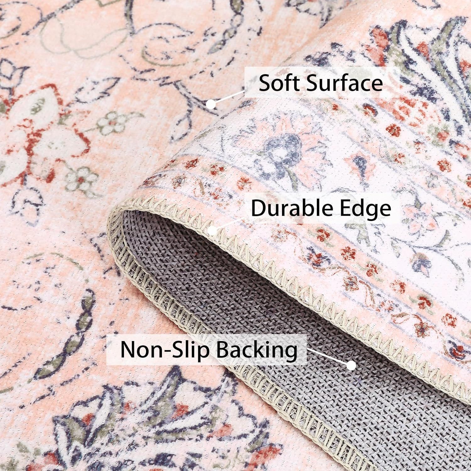 GarveeMore Teppich Vintage orientalischer Blumen-Teppich, waschbar, günstig online kaufen
