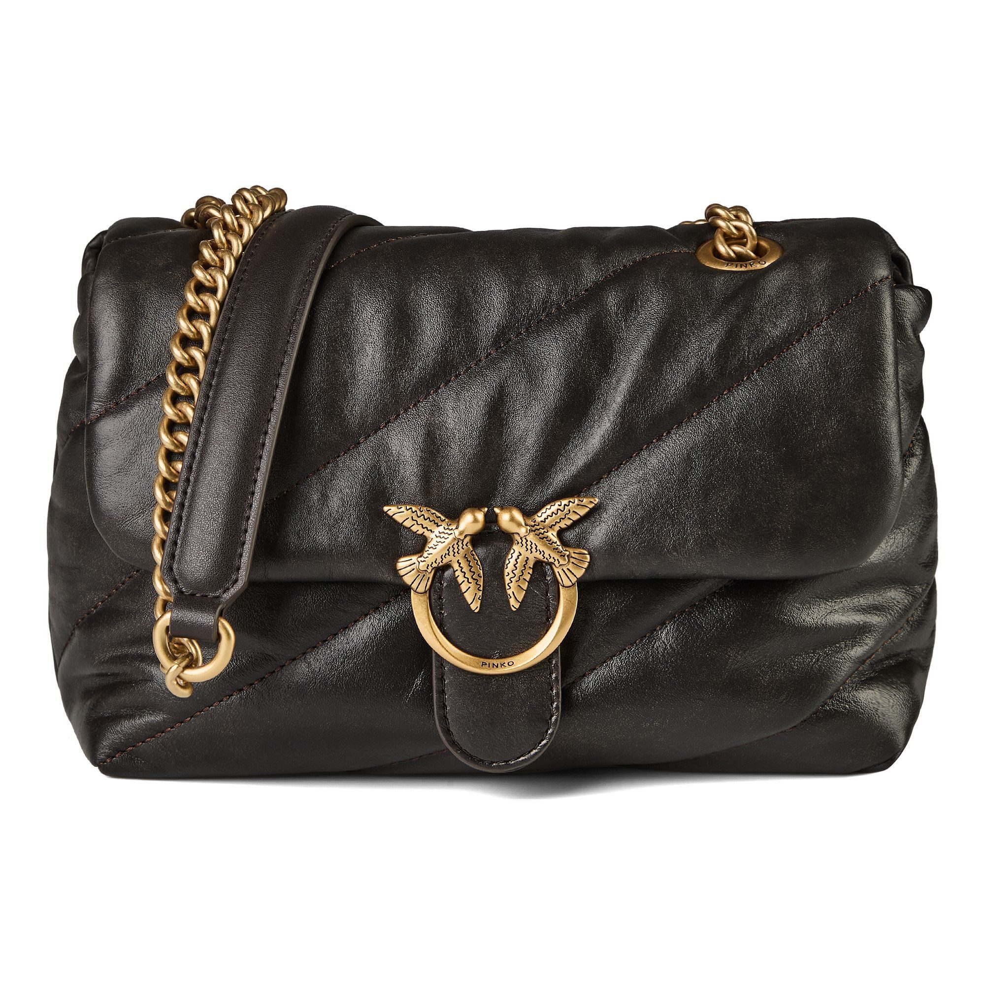 PINKO Schultertasche Love Puff Mini, Leder