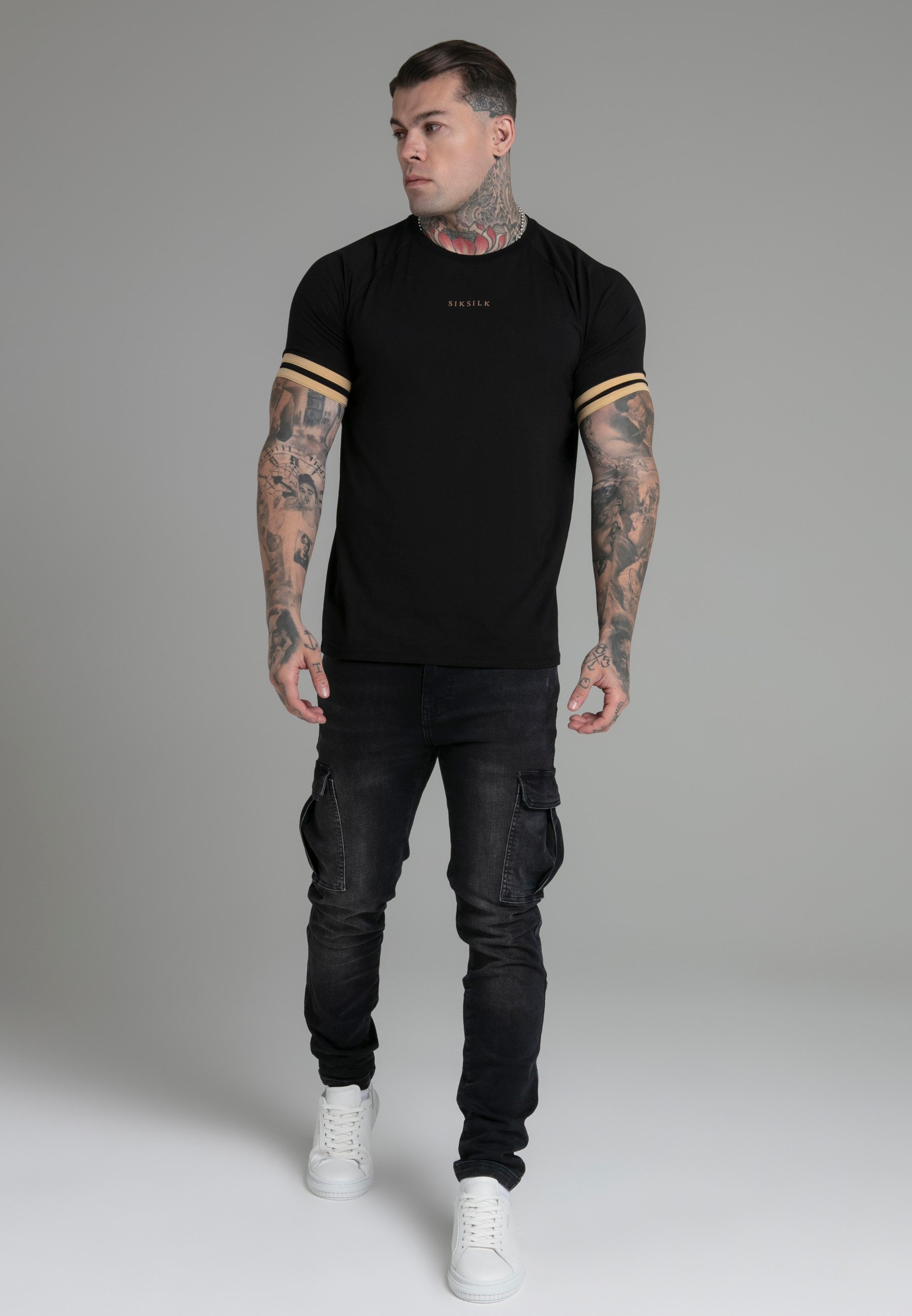 Siksilk T-Shirt SikSilk Herren Schwarzes Tournament T-Shirt günstig online kaufen