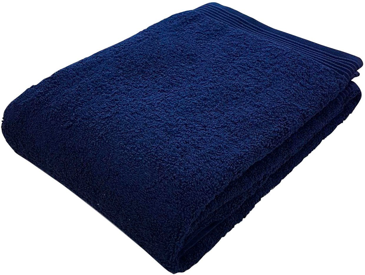 Aufhängen mit jeansblau zum (1-St), Collection freundin geflochtener Home Badetuch Walkfrottier Badetuch, Freundin Home Kordel