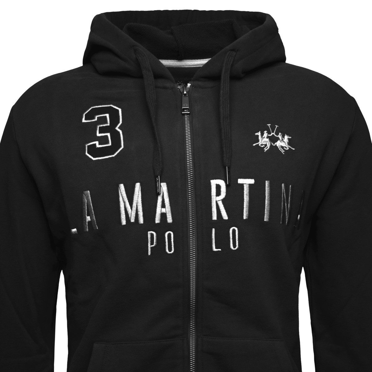 La Martina Sweatjacke MAF305 Herren Zip Hoodie, Kapuzenjacke, Trainingsjacken, Zip Pullover, Freizeitjacke