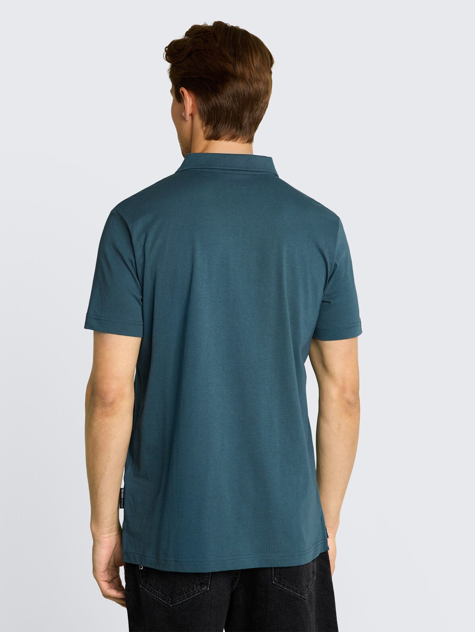TOM TAILOR Denim Poloshirt Poloshirts Jersey Poloshirt aus Baumwolle