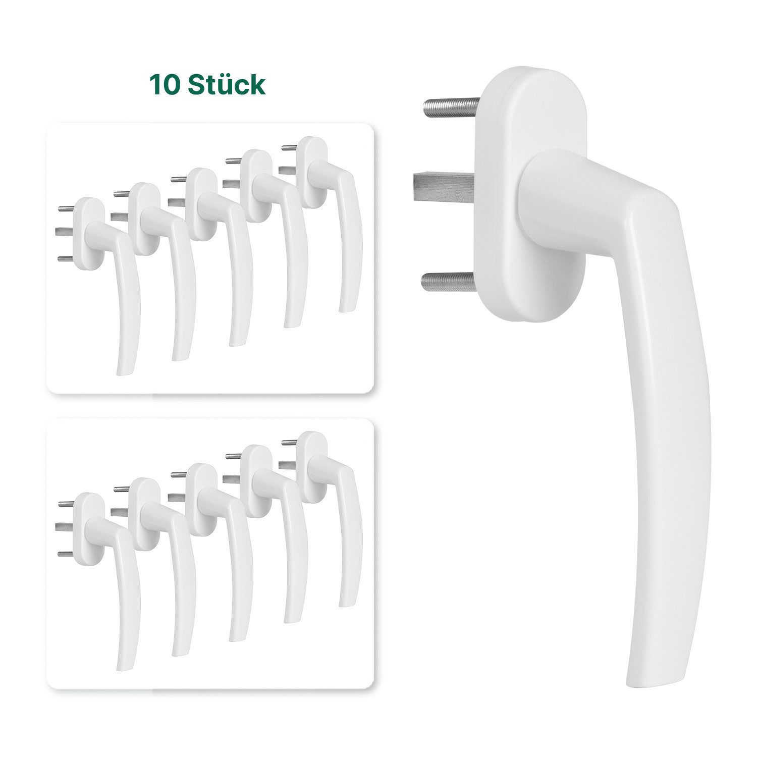 Silisto Fenstergriff Fenstergriffe Aluminium-Druckguss weiß RAL9016 günstig online kaufen