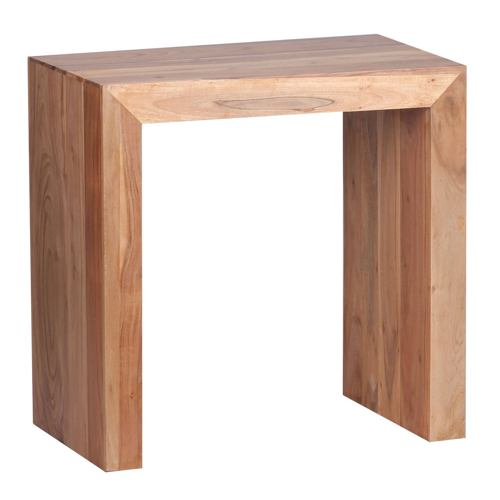 KADIMA DESIGN Beistelltisch Massivholz Bestelltisch Wood 60x35x60cm