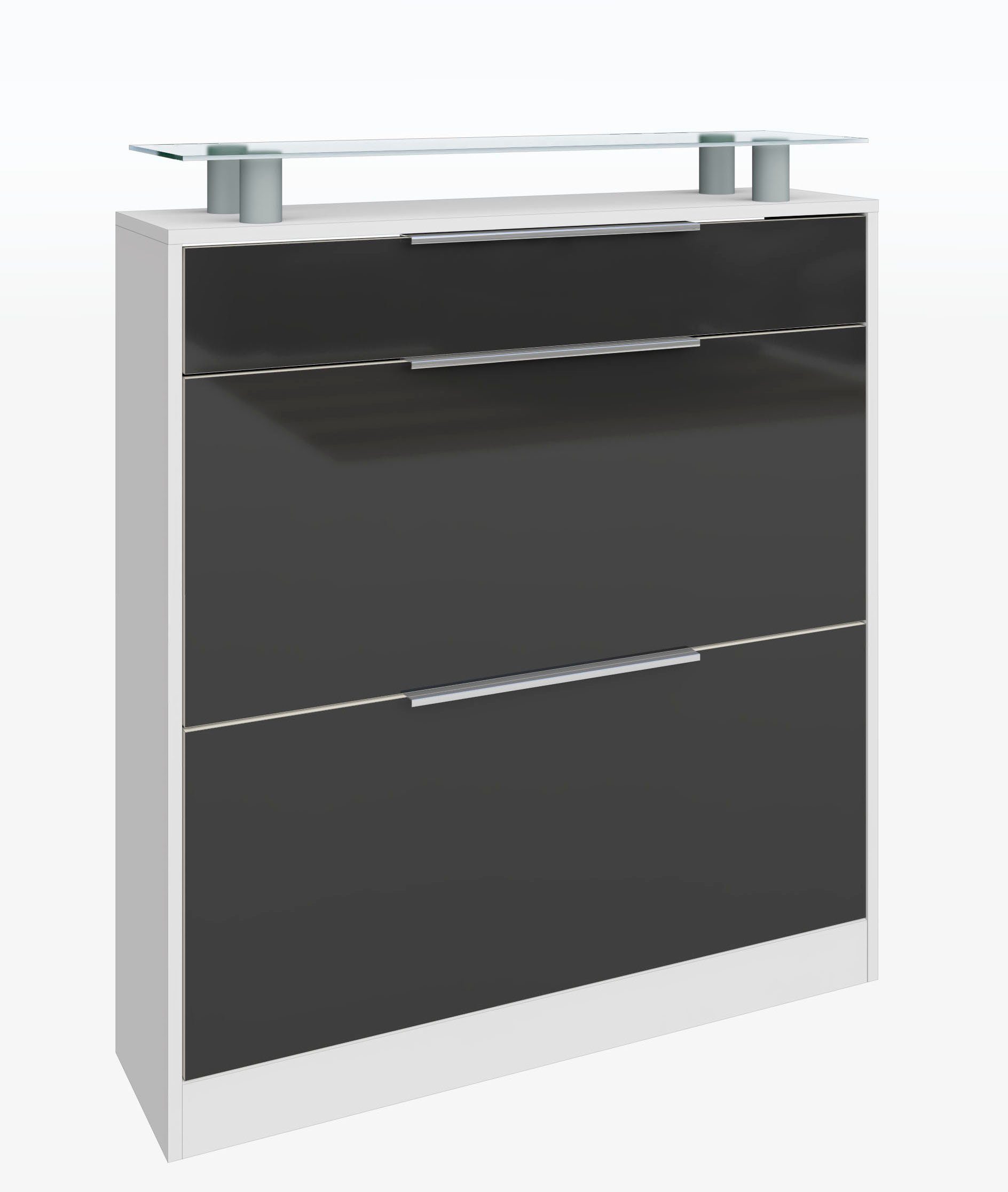 borchardt Möbel Schuhschrank Oliva Breite 89 cm, stehend, mit 2 Doppeltrommeln und 1 Schubkasten