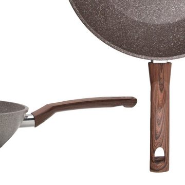 Steuber Bratpfanne STONEWOOD, Pfanne Ø 32 cm für öl- und fettfreies Braten