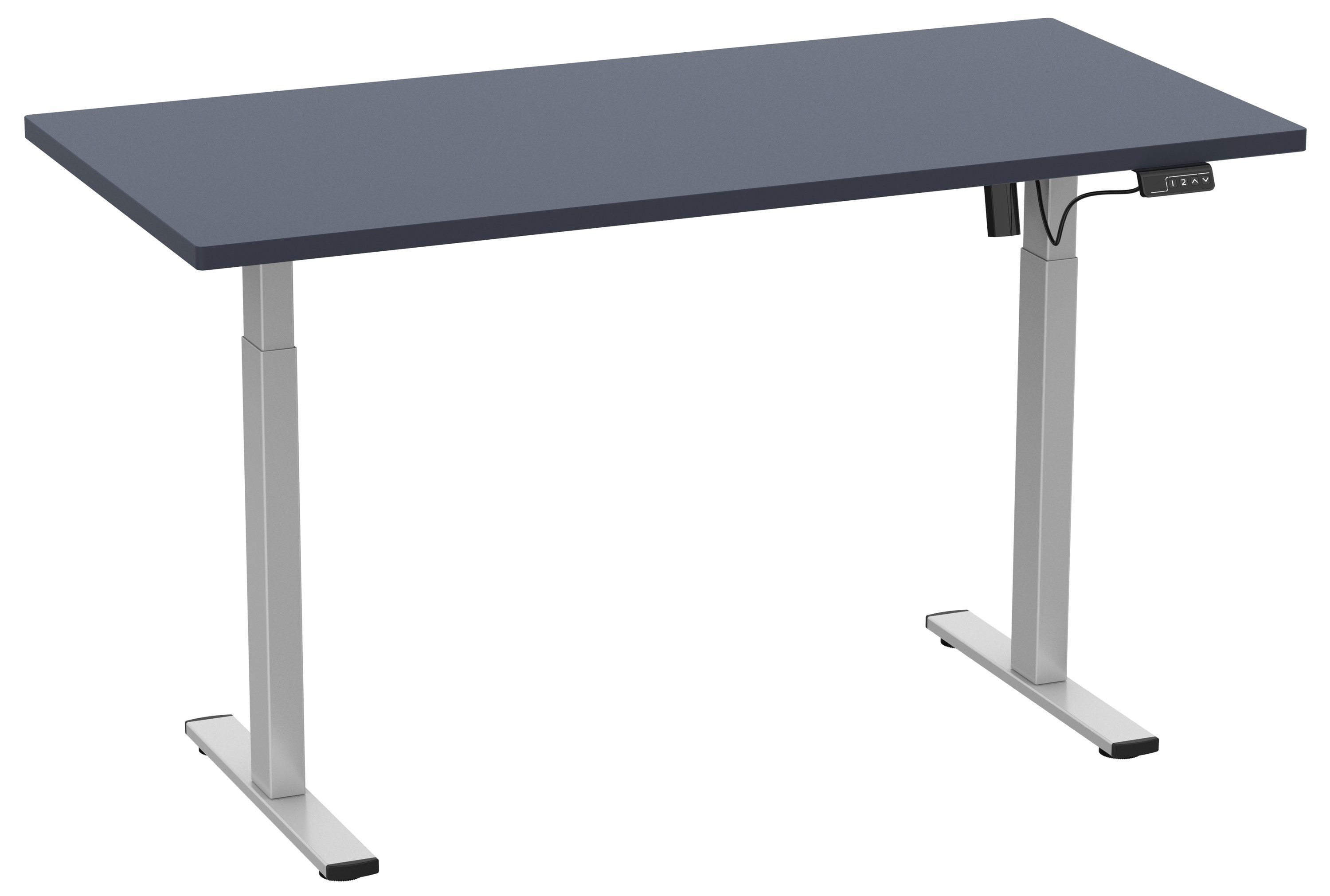 Schreibtisch 110x80 SI Lona Höhenverstellbarer Schreibtisch Anthrazit VCM