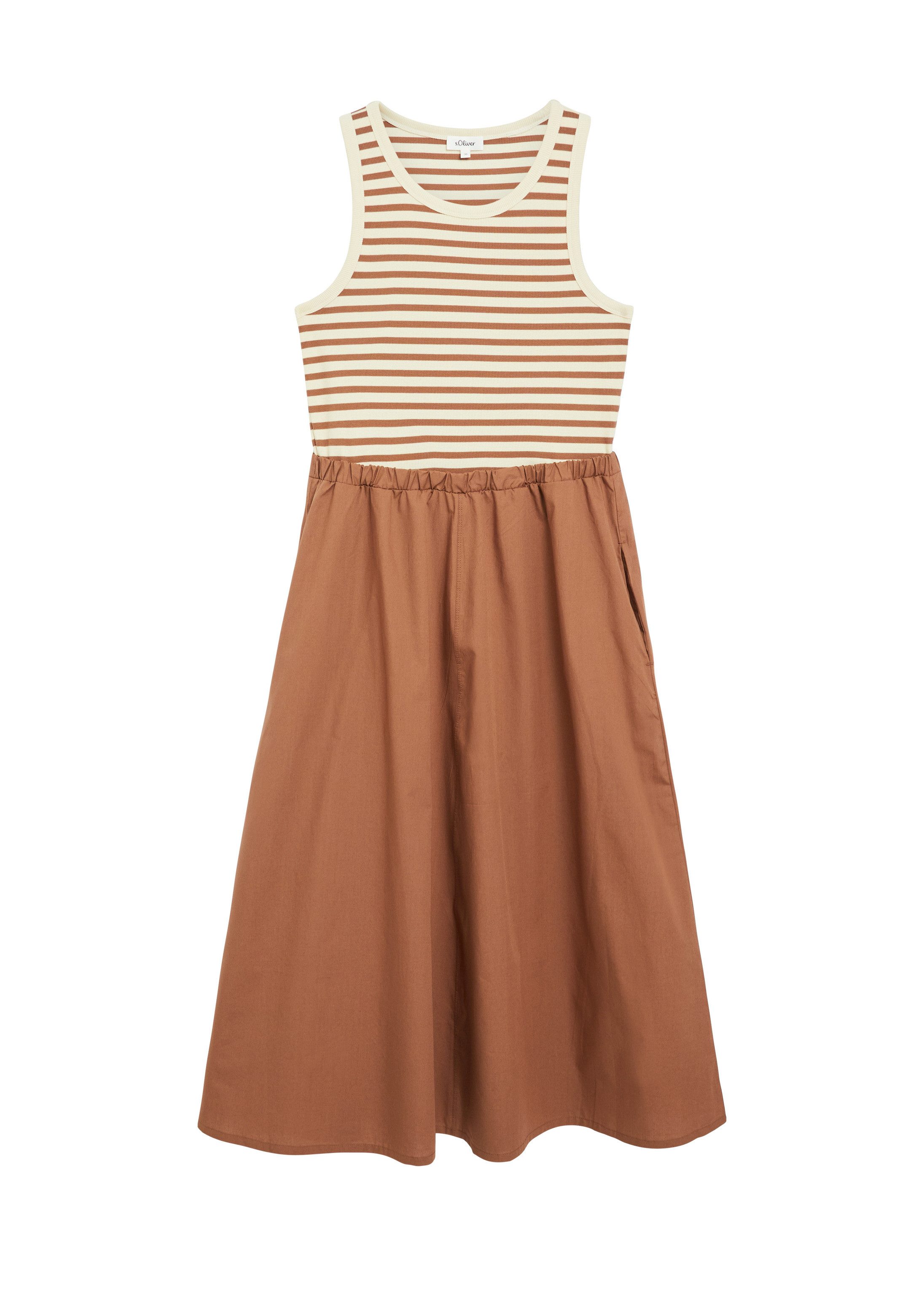 s.Oliver Midikleid Kleid Kleid im Fabricmix mit Eingrifftaschen