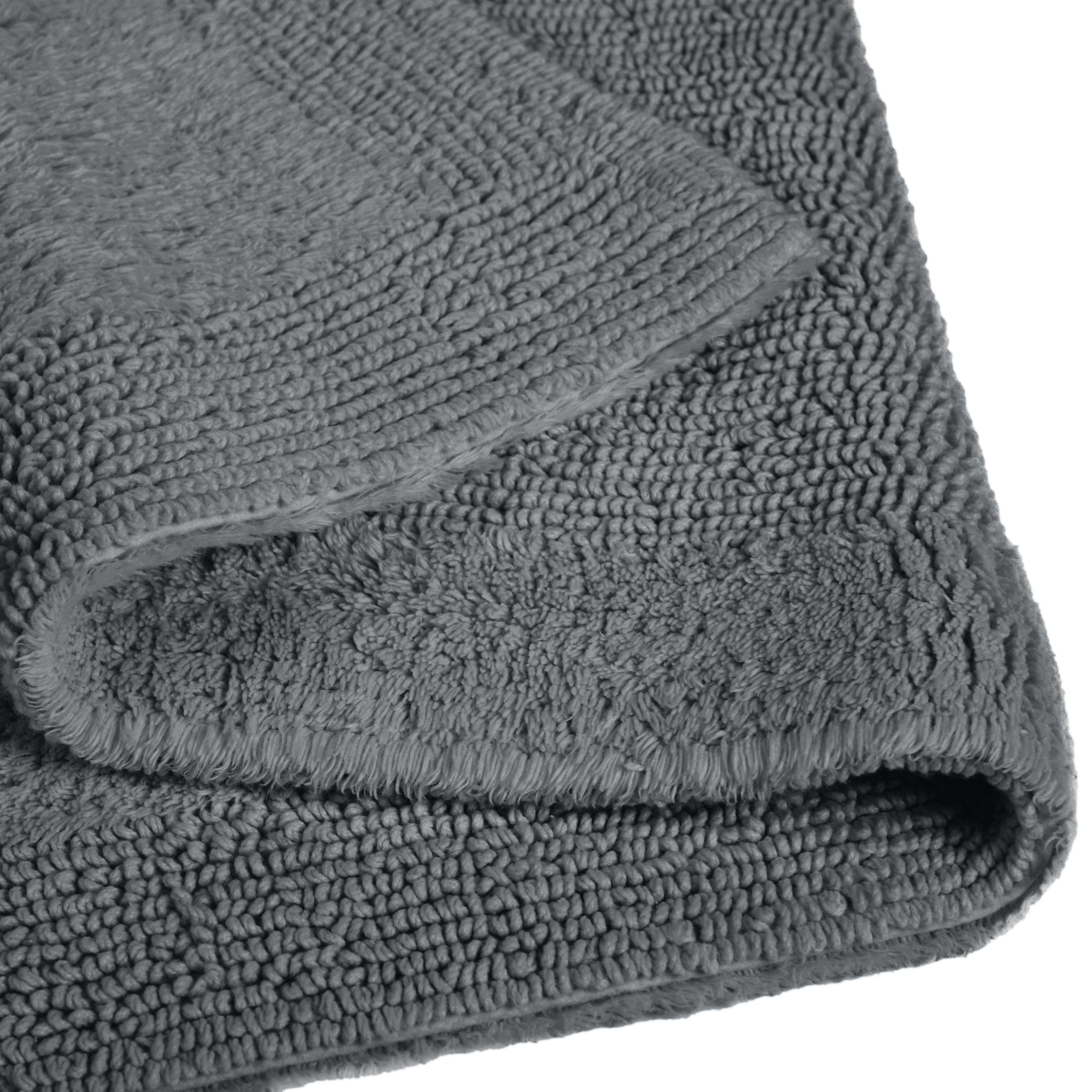 OTTO home Badematte Kapra, Badvorleger, Badezimmer Teppich, Höhe 14 mm, beidseitig nutzbar, fußbodenheizungsgeeignet, strapazierfähig, Baumwolle, rechteckig, mit Bordüre, Badteppich, Badematte, Baumwolle